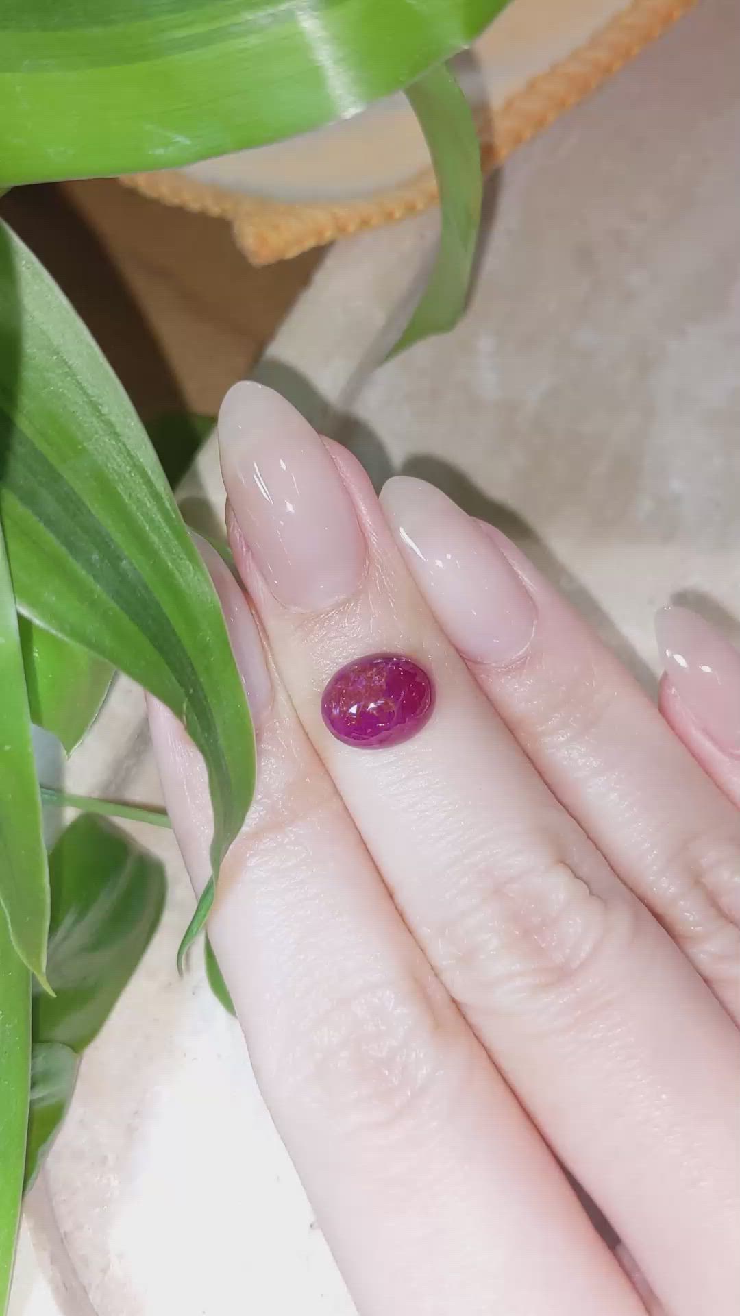 3.28 Ct. Cabochon Ruby from Burma (Myanmar) Size Video