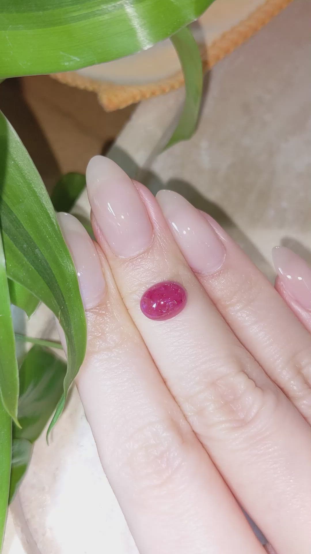 2.98 Ct. Cabochon Ruby from Burma (Myanmar) Size Video