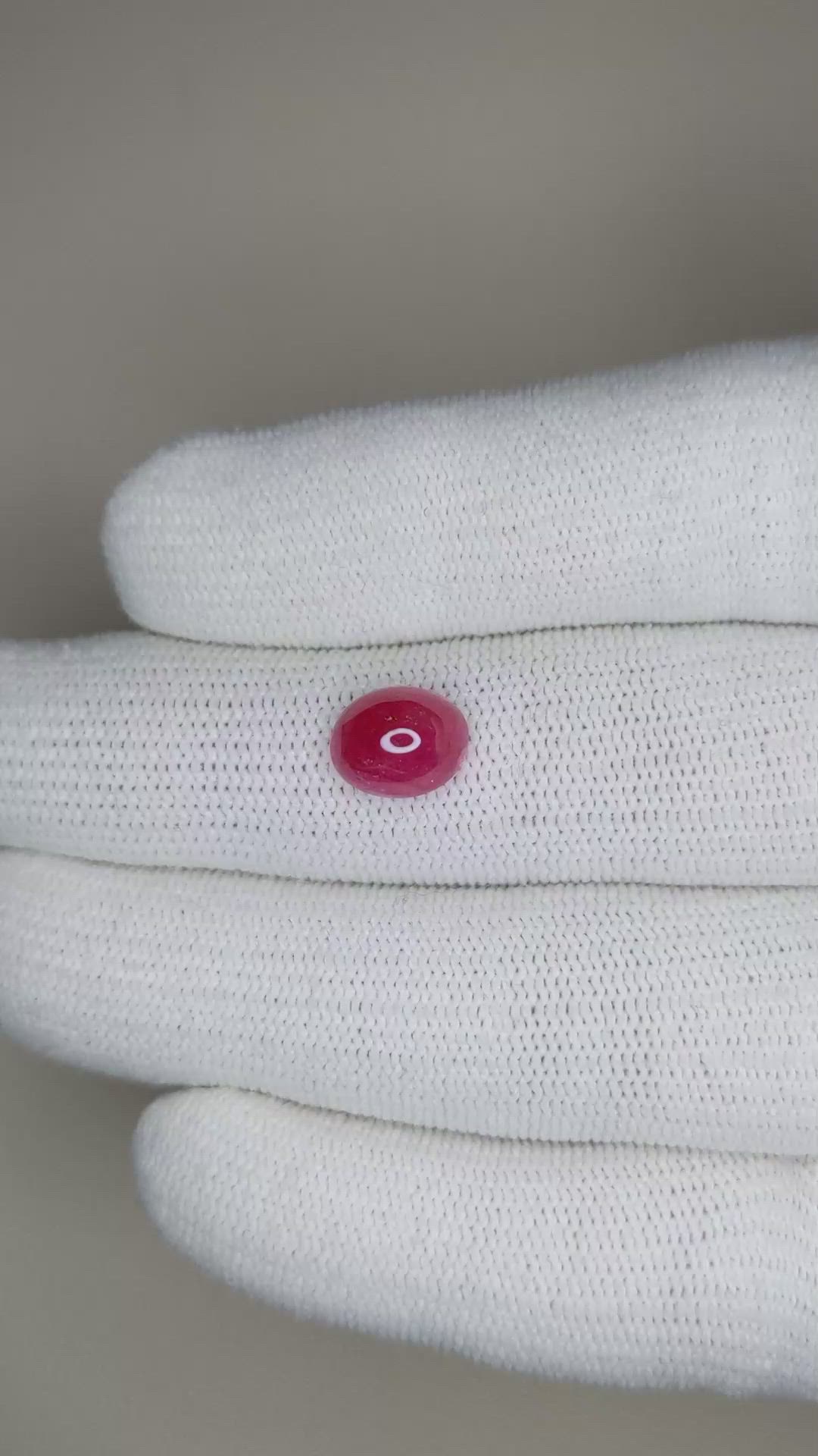 3.10 Ct. Cabochon Ruby from Burma (Myanmar) Size Video