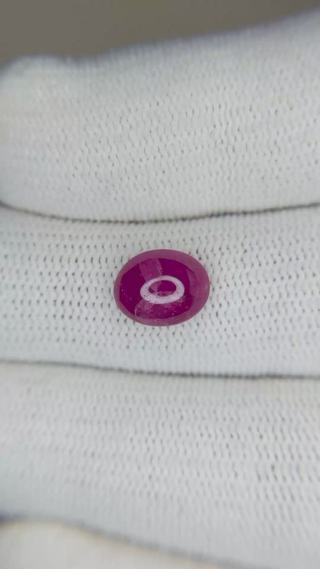 2.40 Ct. Cabochon Ruby from Burma (Myanmar) Size Video