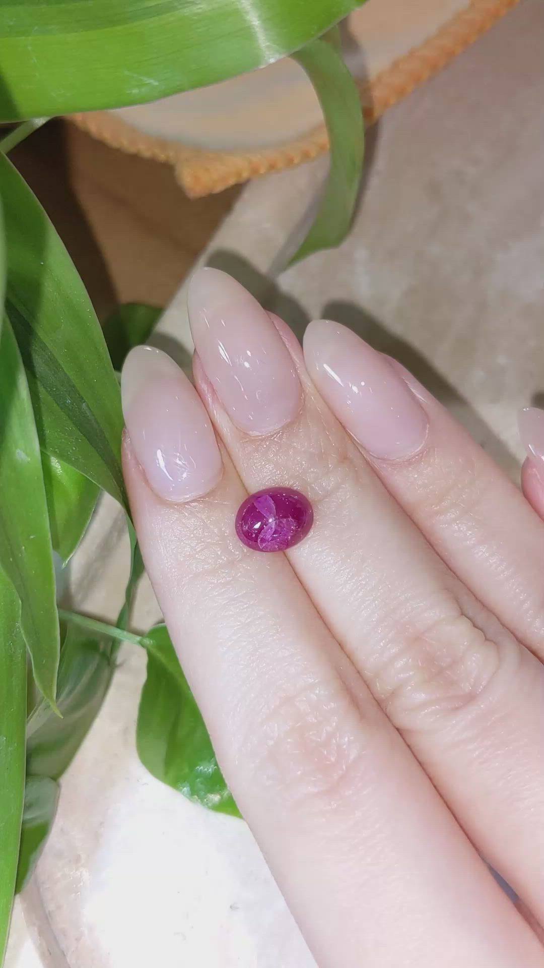 2.40 Ct. Cabochon Ruby from Burma (Myanmar) Size Video