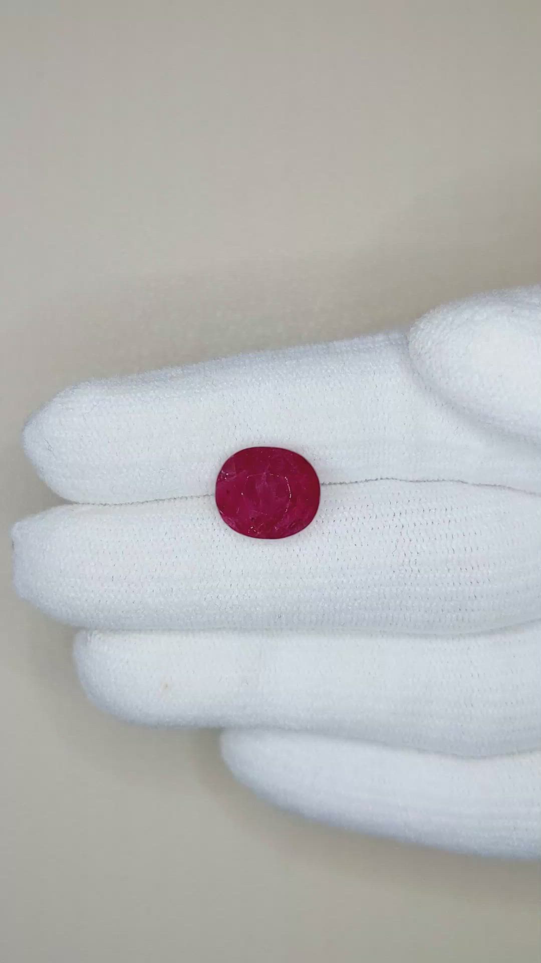 5.92 Ct. Ruby from Mozambique Size Video