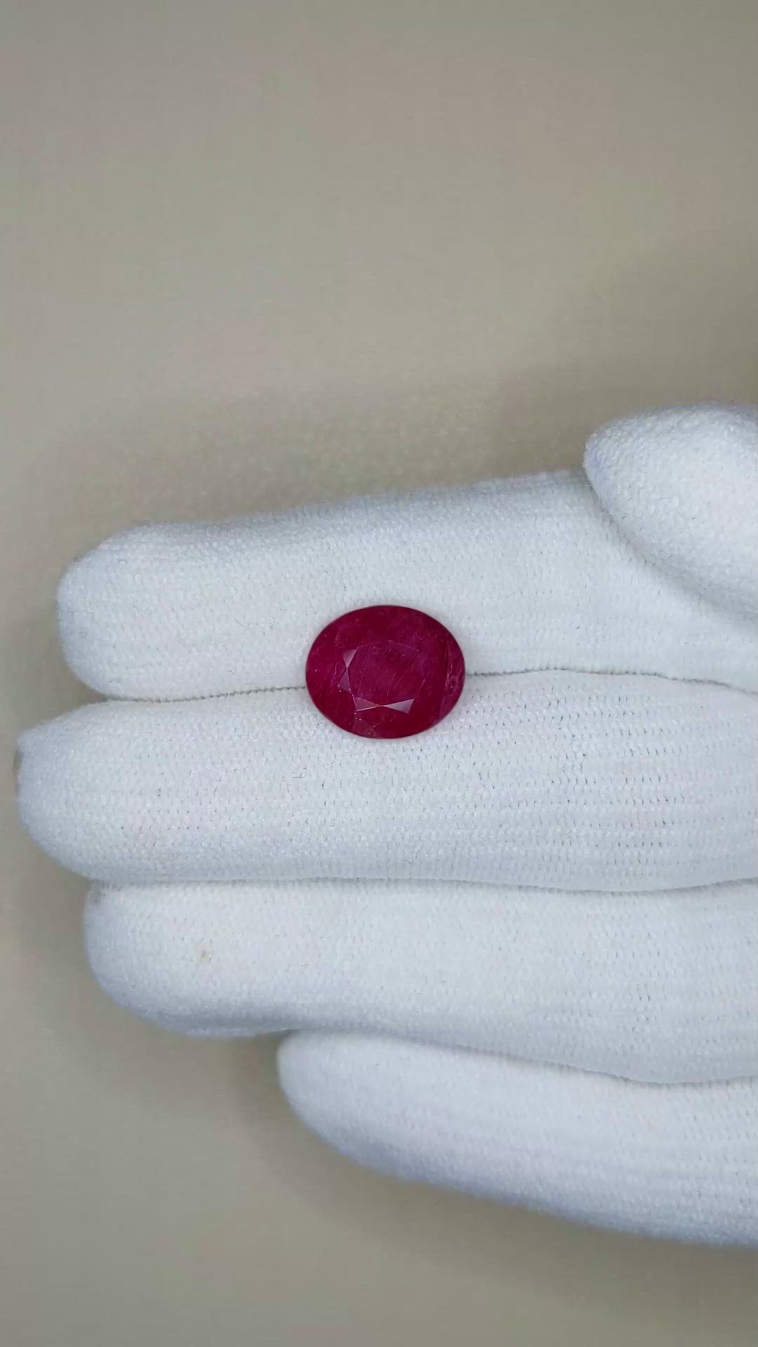 5.09 Ct. Ruby from Mozambique Size Video