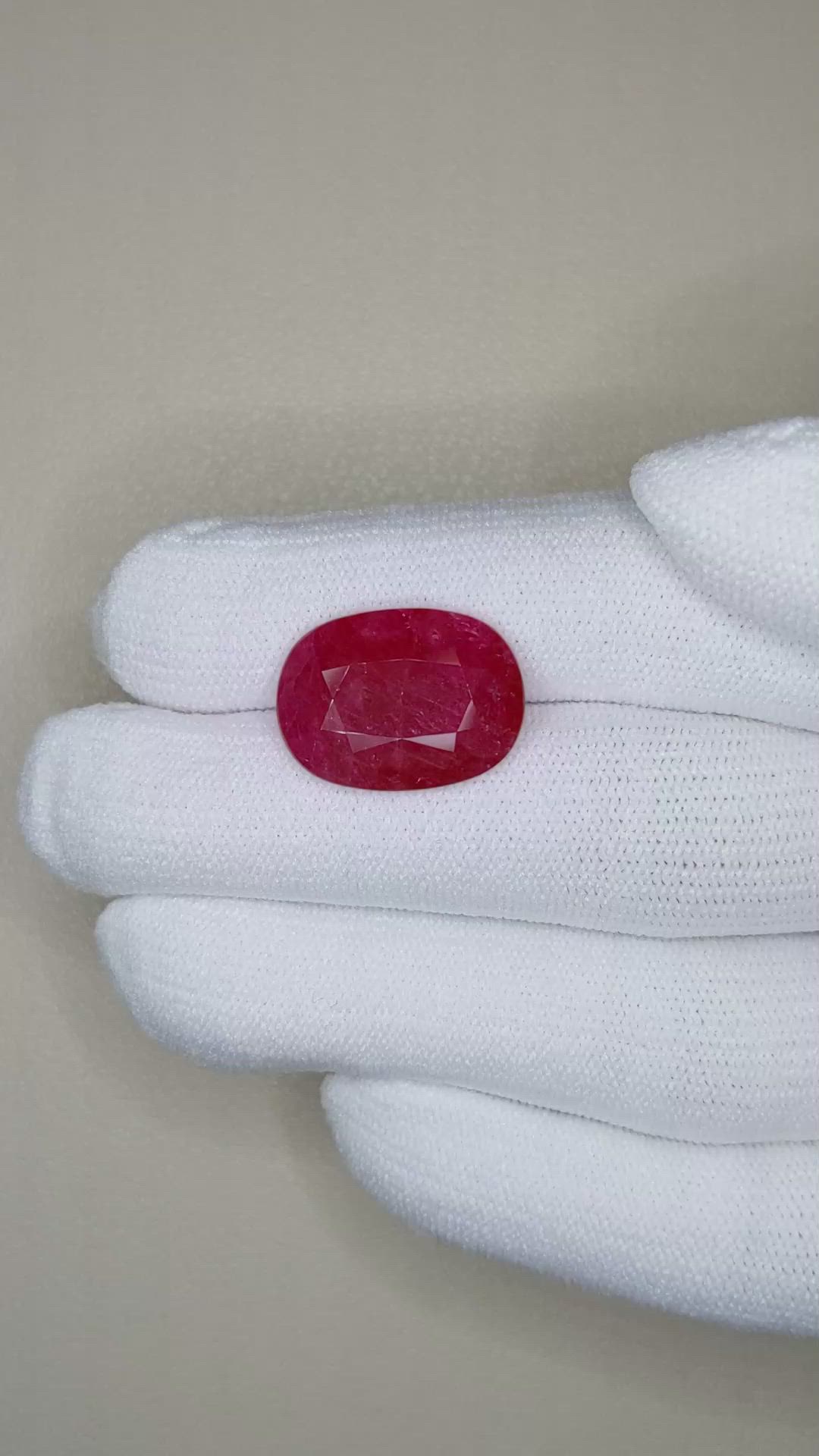 10.59 Ct. Ruby from Mozambique Size Video