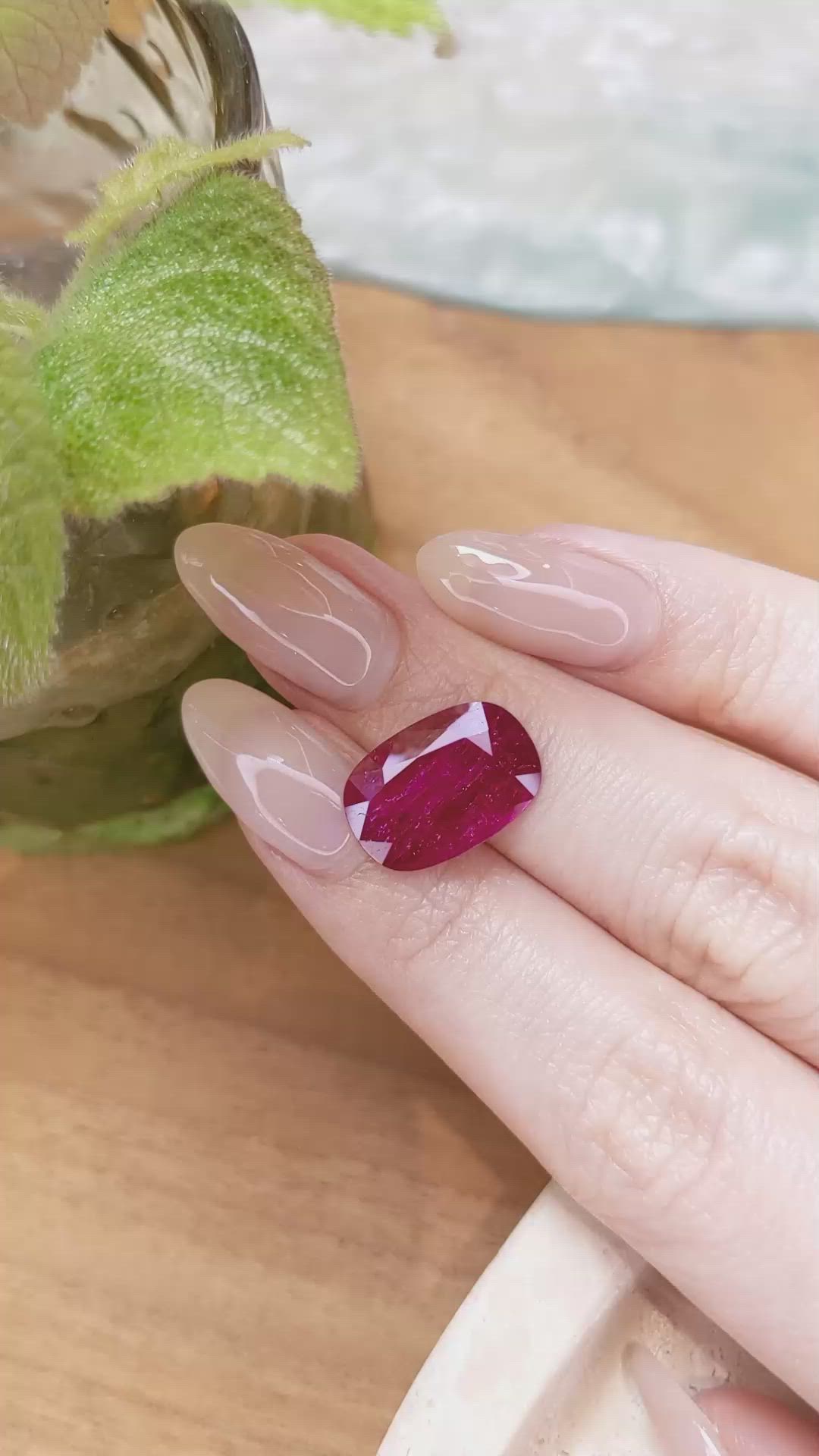 6.82 Ct. Ruby from Mozambique Size Video