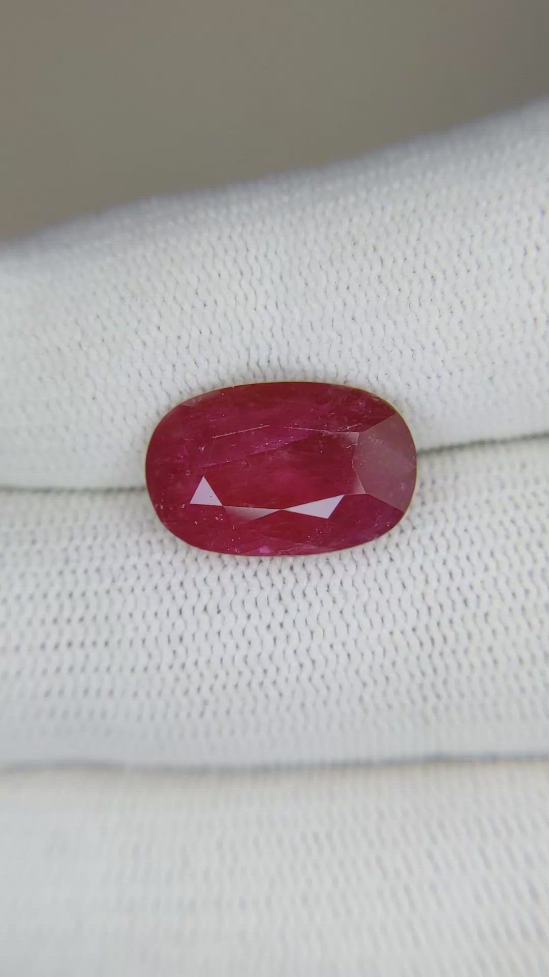 7.26 Ct. Ruby from Mozambique Size Video