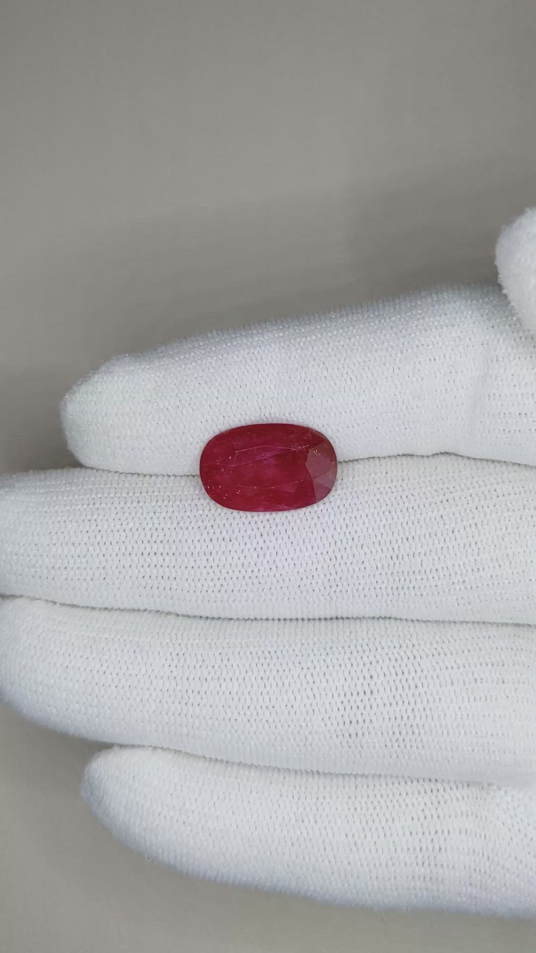 7.26 Ct. Ruby from Mozambique Size Video