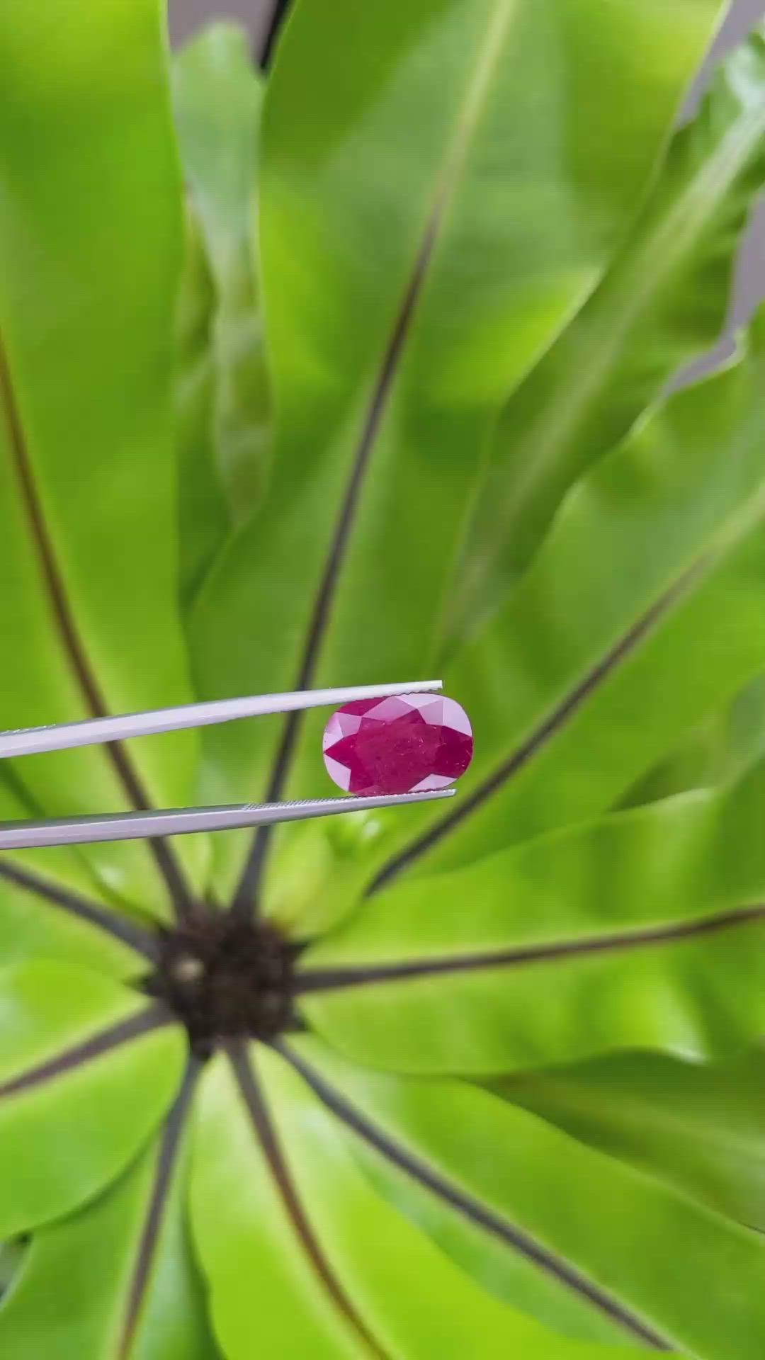 4.88 Ct. Ruby from Mozambique Size Video