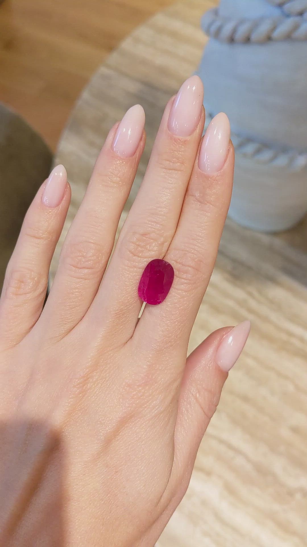 4.88 Ct. Ruby from Mozambique Size Video