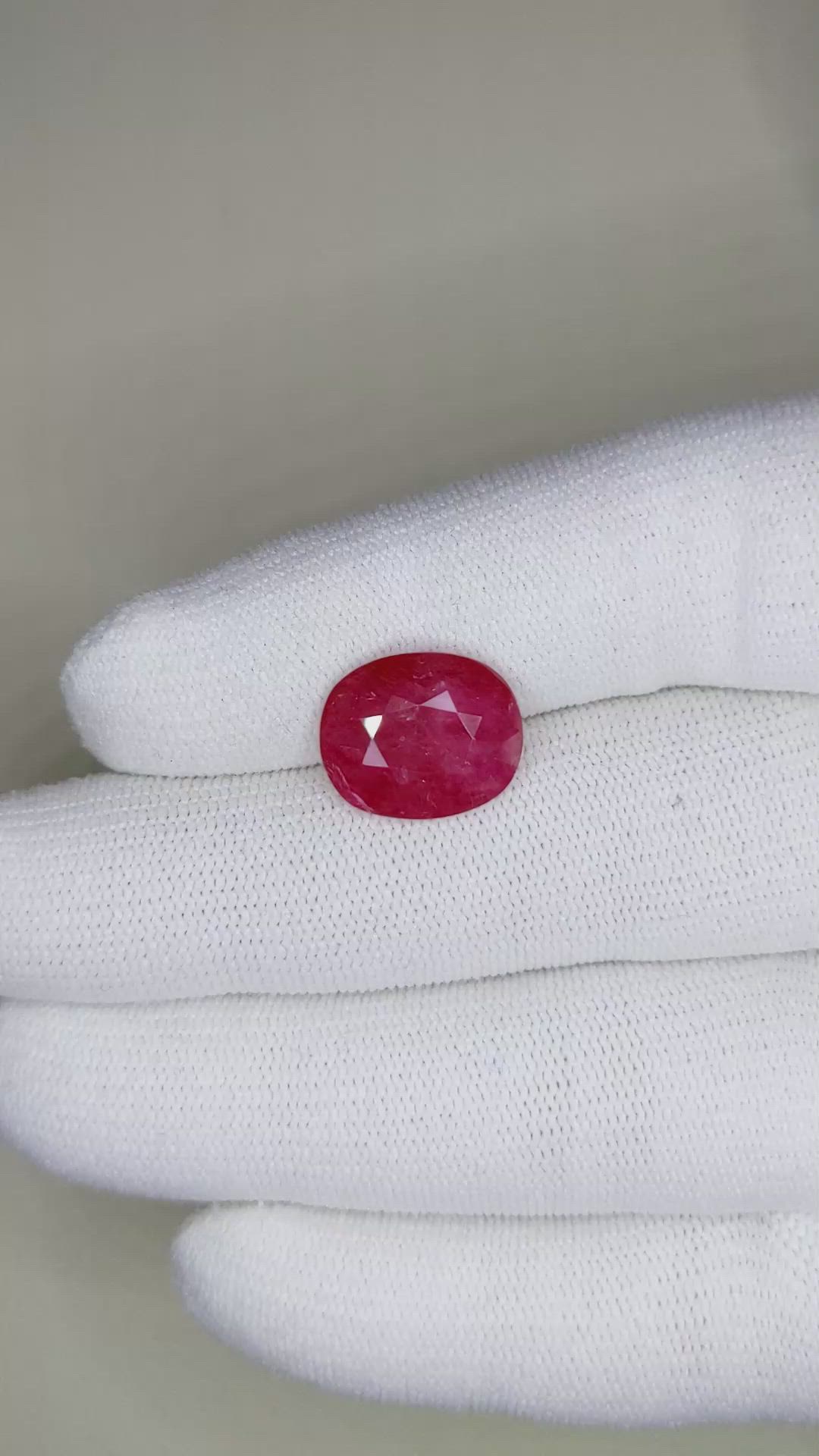 8.50 Ct. Ruby from Mozambique Size Video