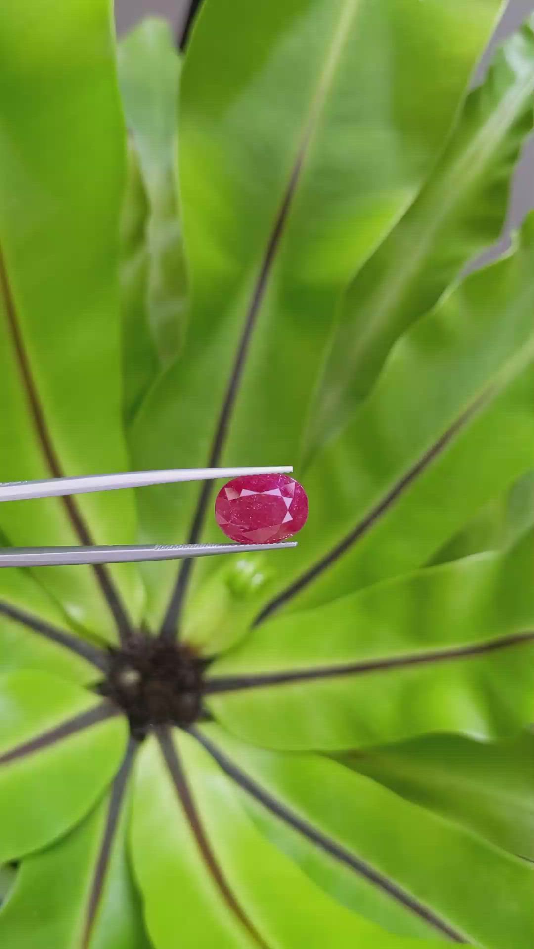 8.42 Ct. Ruby from Mozambique Size Video