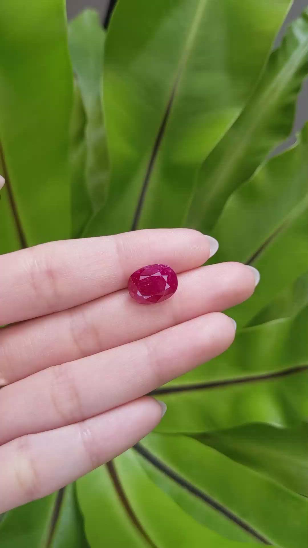 8.42 Ct. Ruby from Mozambique Size Video