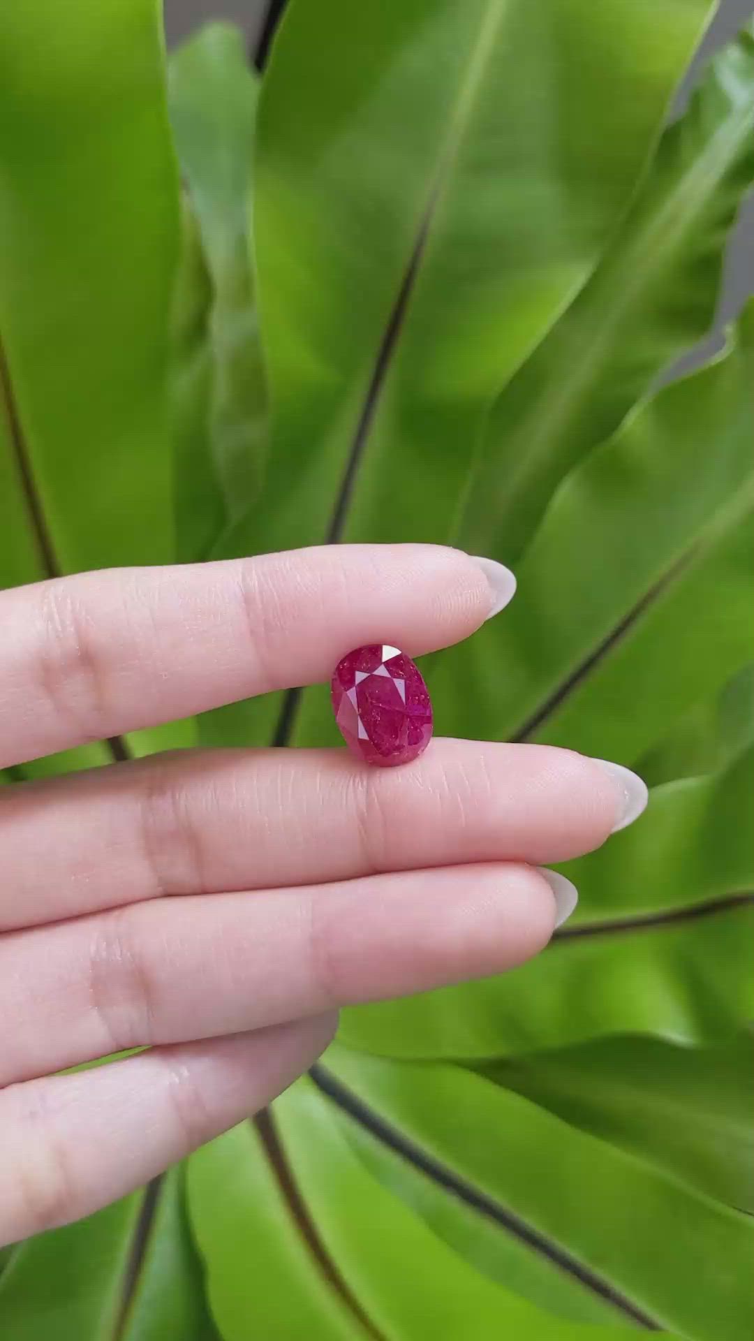 8.42 Ct. Ruby from Mozambique Size Video