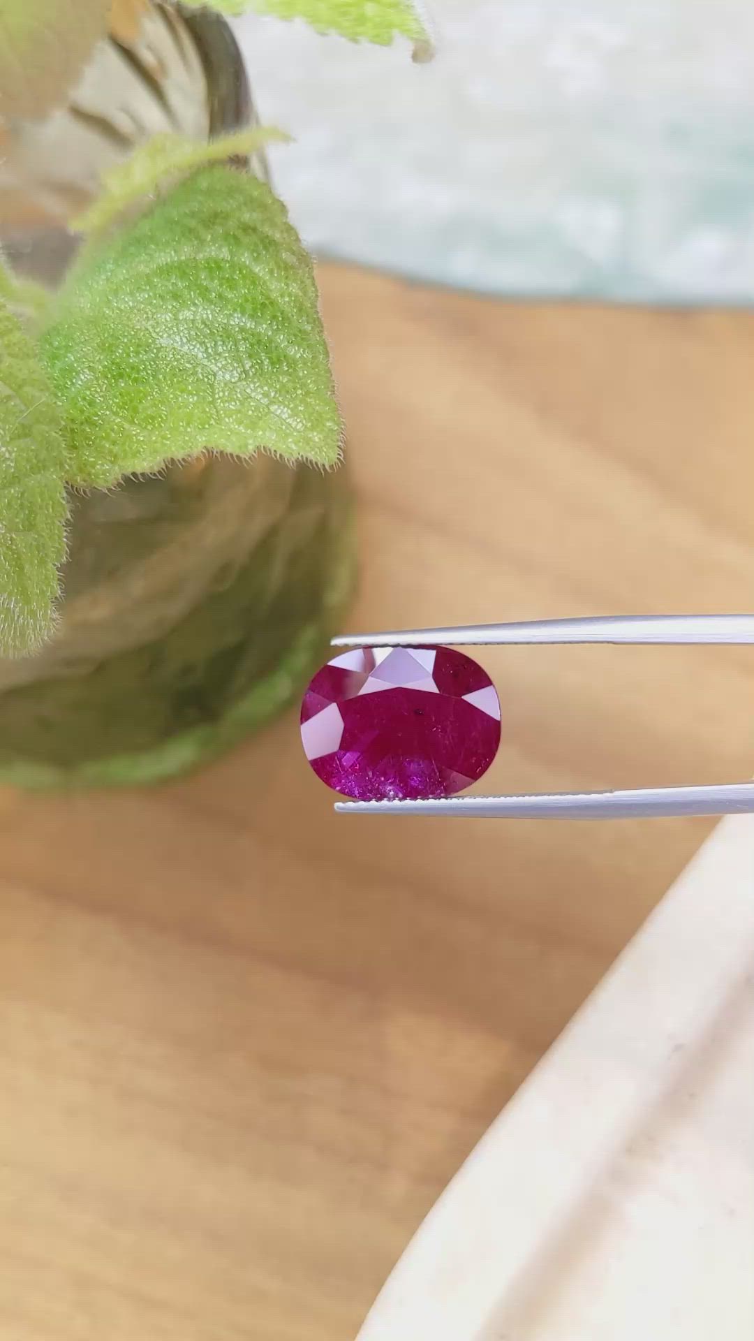 6.87 Ct. Ruby from Mozambique Size Video