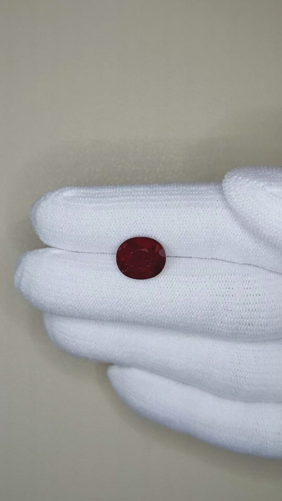 4.20 Ct. Ruby from Mozambique Size Video