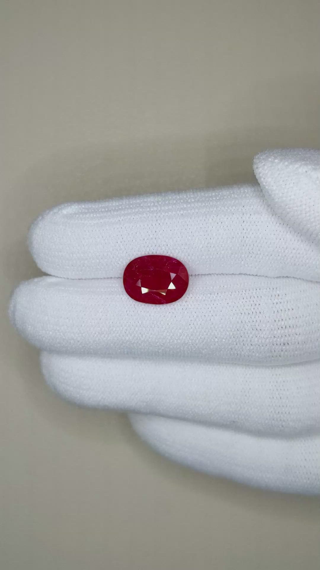 3.12 Ct. Ruby from Mozambique Size Video