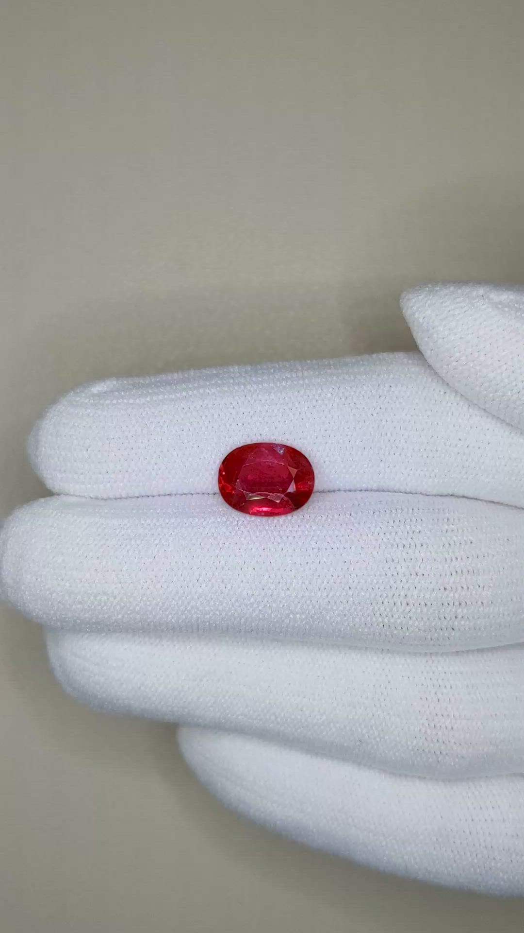 3.00 Ct. Ruby from Mozambique Size Video