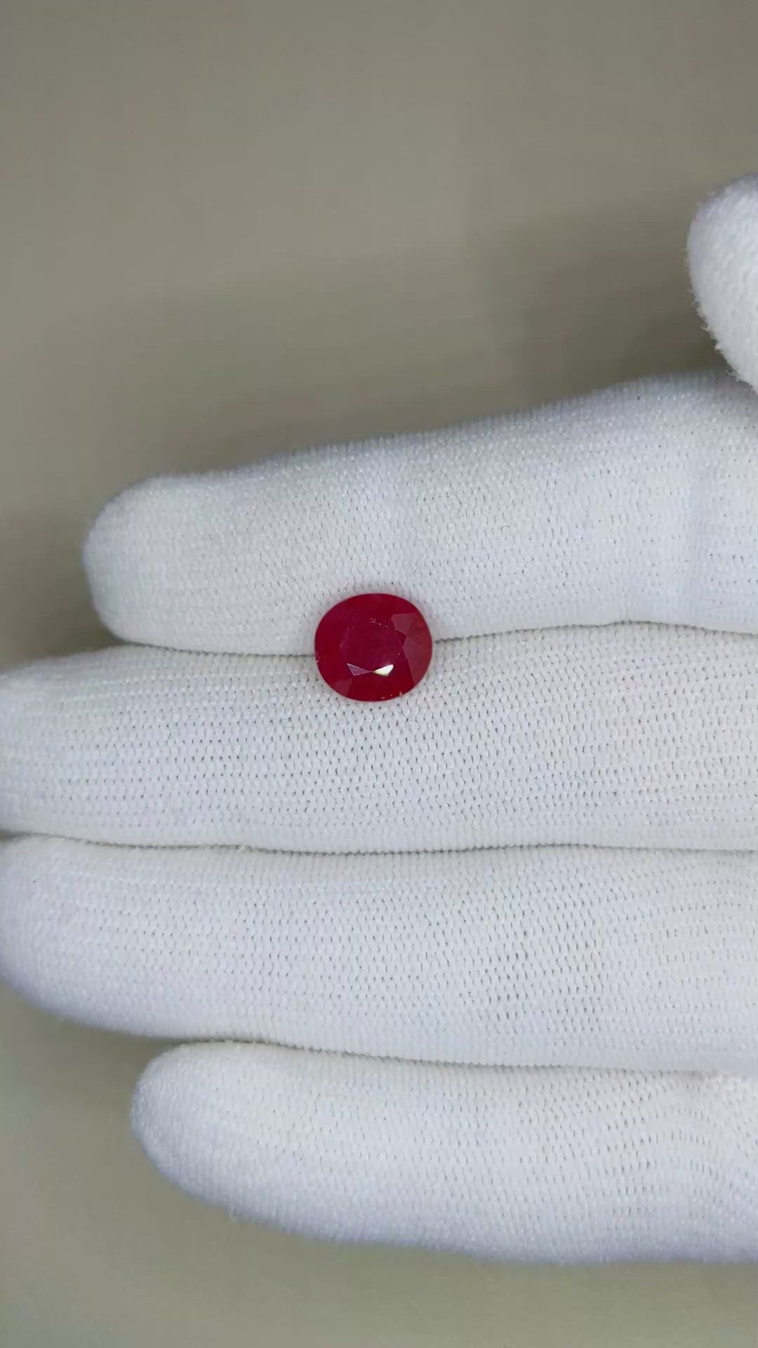 3.16 Ct. Ruby from Mozambique Size Video