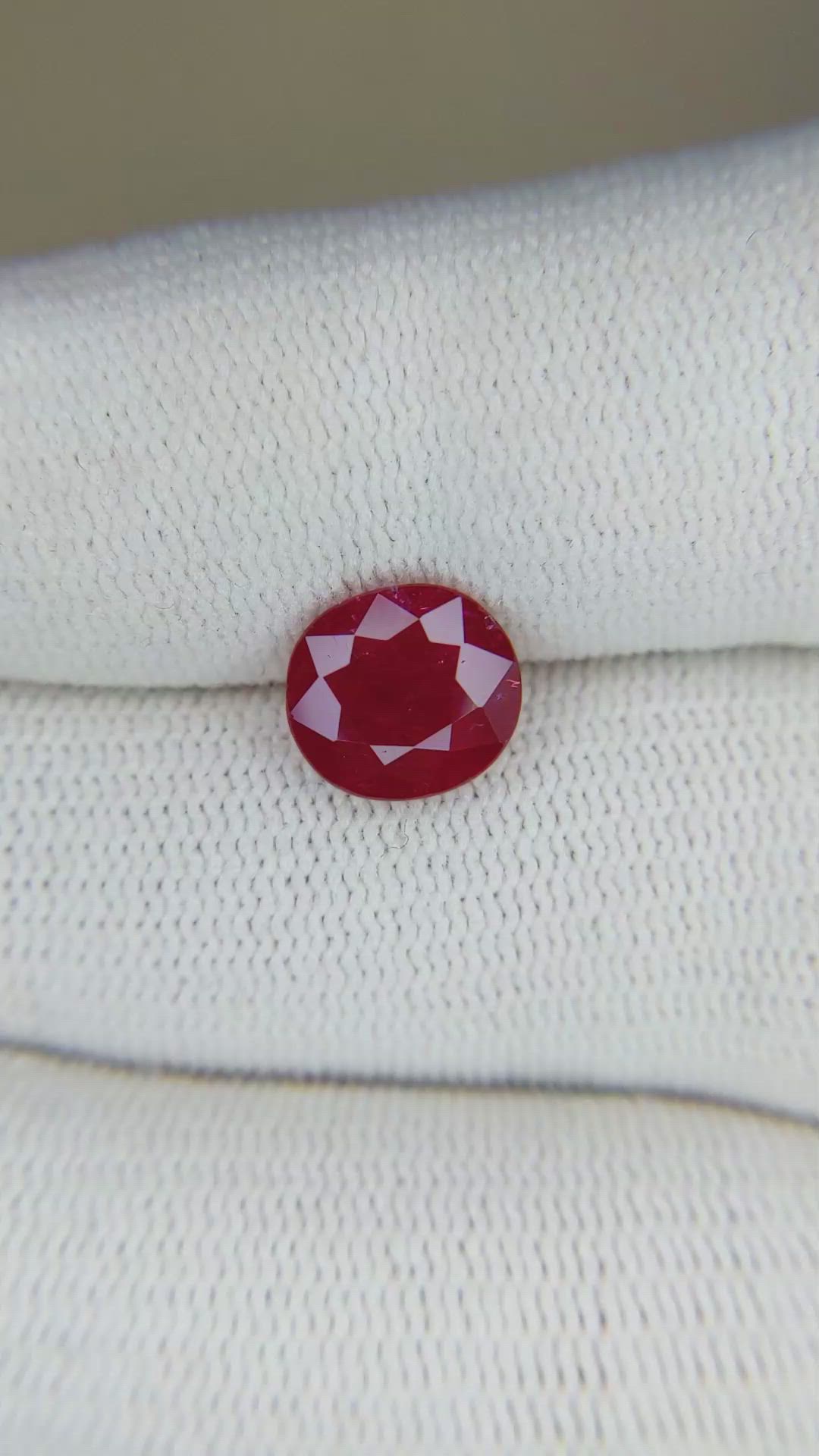 2.68 Ct. Ruby from Mozambique Size Video