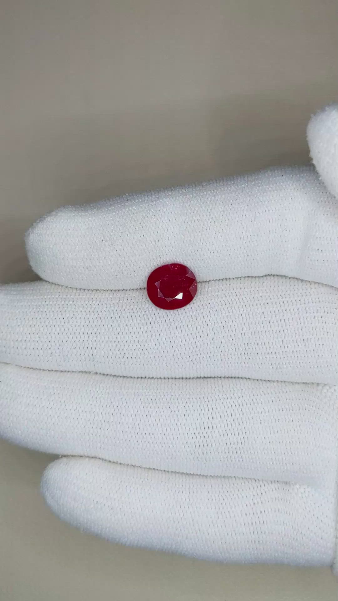 2.68 Ct. Ruby from Mozambique Size Video