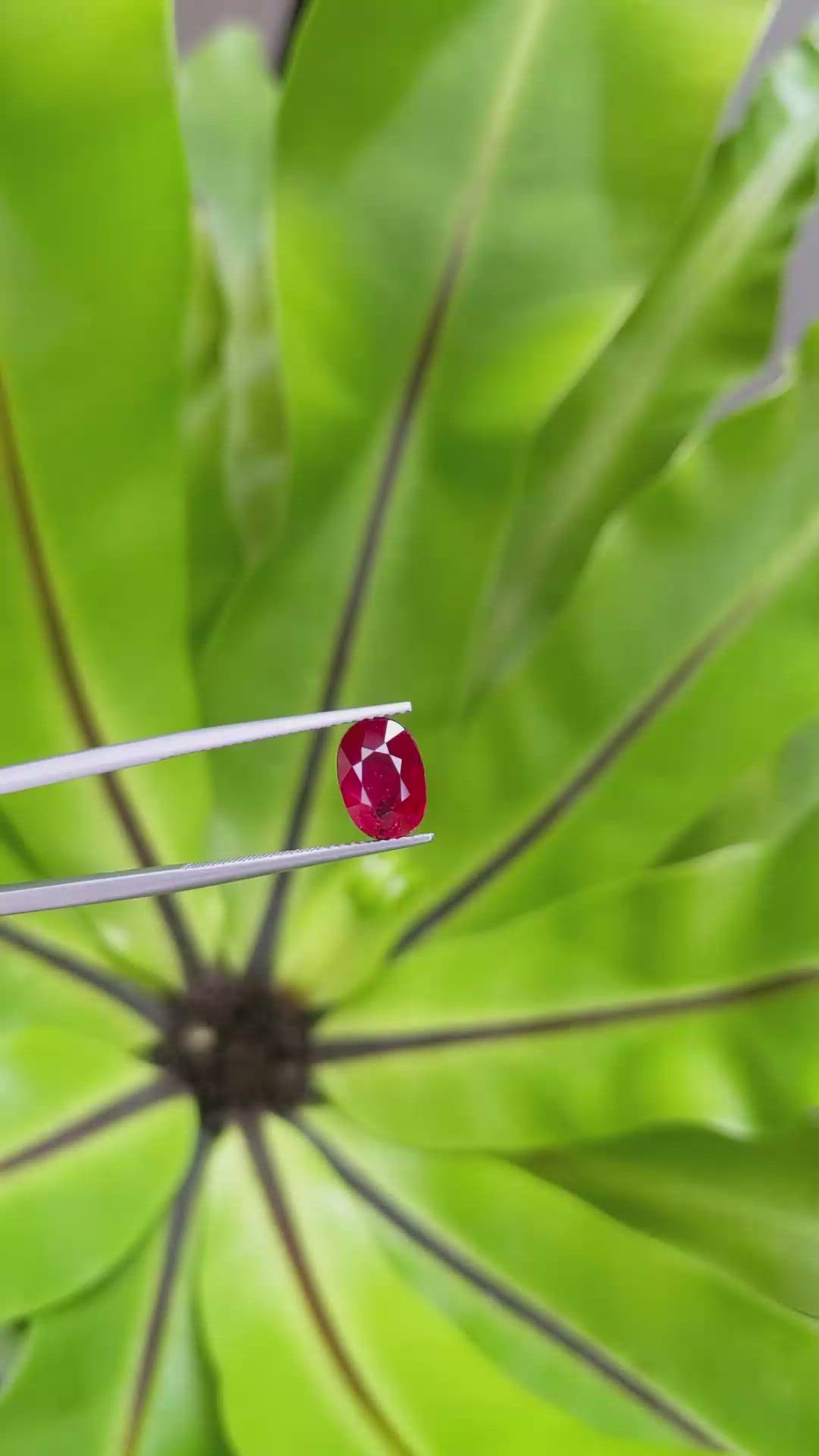 3.33 Ct. Ruby from Mozambique Size Video