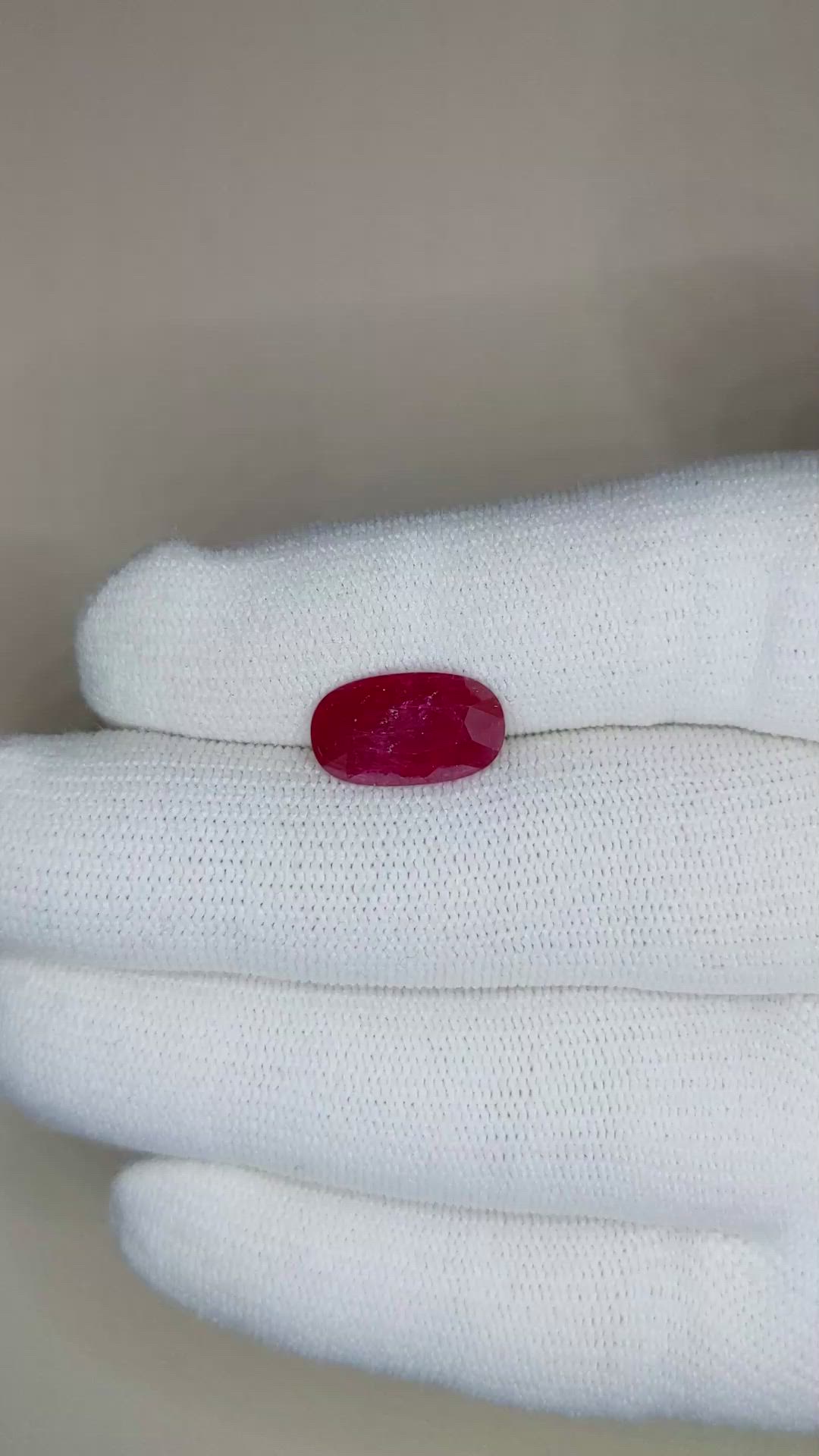 5.10 Ct. Ruby from Mozambique Size Video