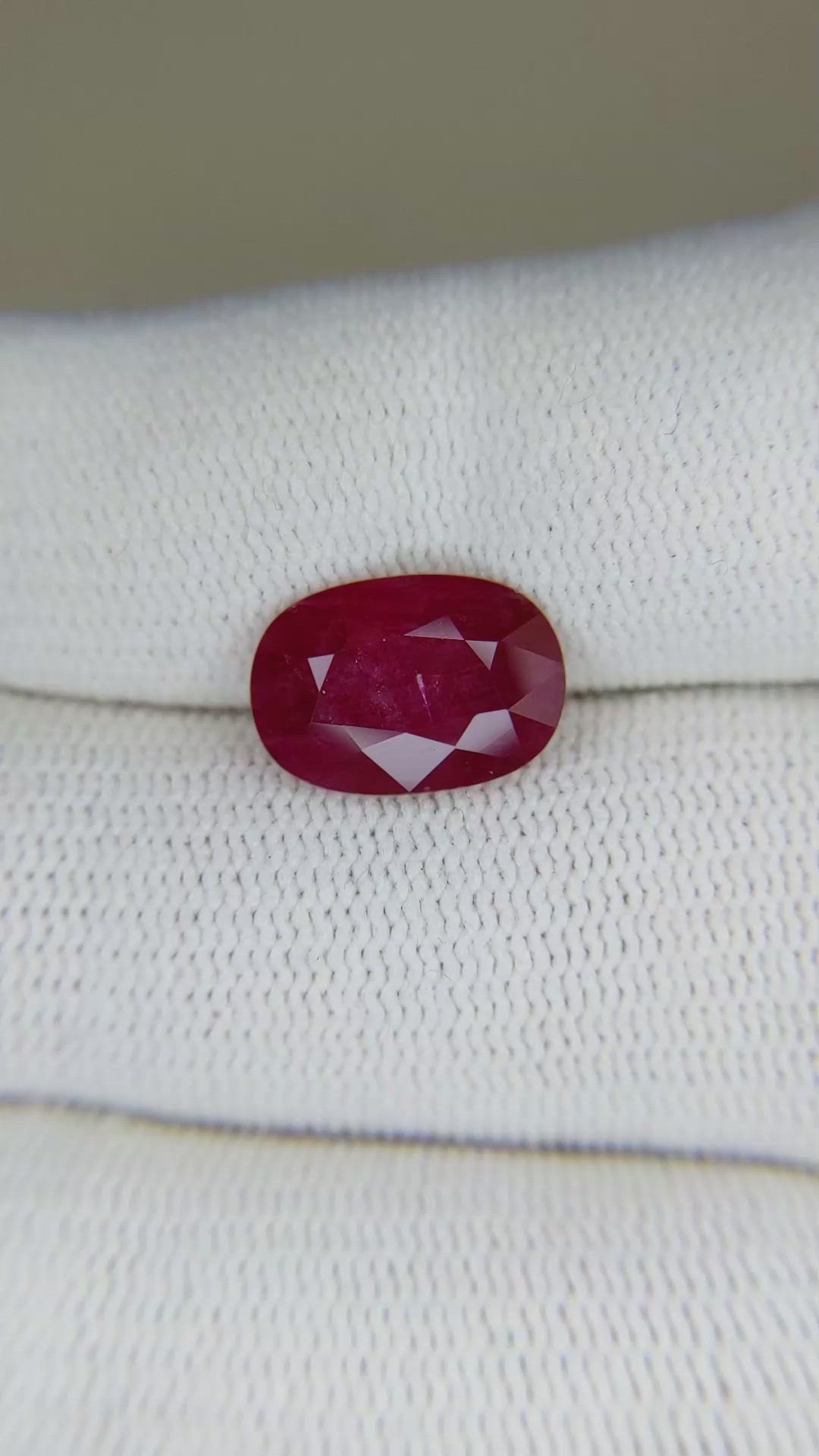 3.38 Ct. Ruby from Mozambique Size Video