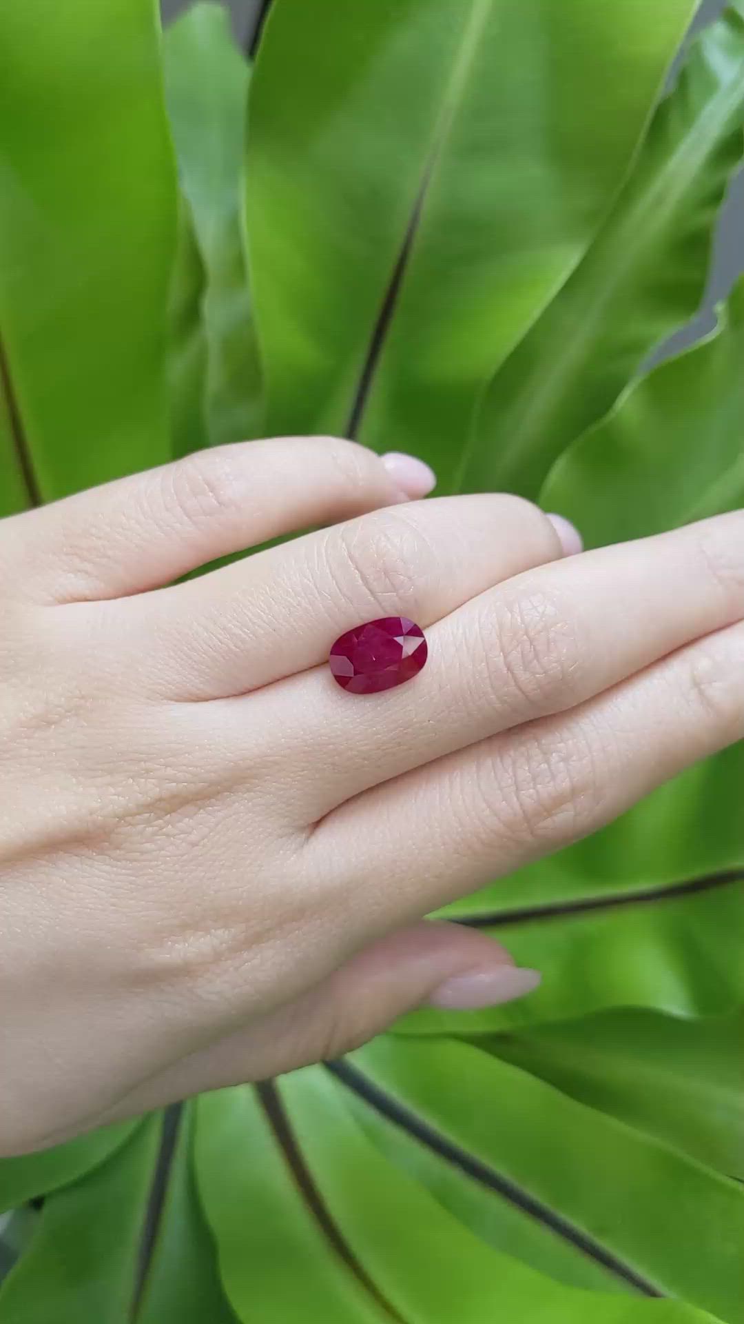 3.38 Ct. Ruby from Mozambique Size Video