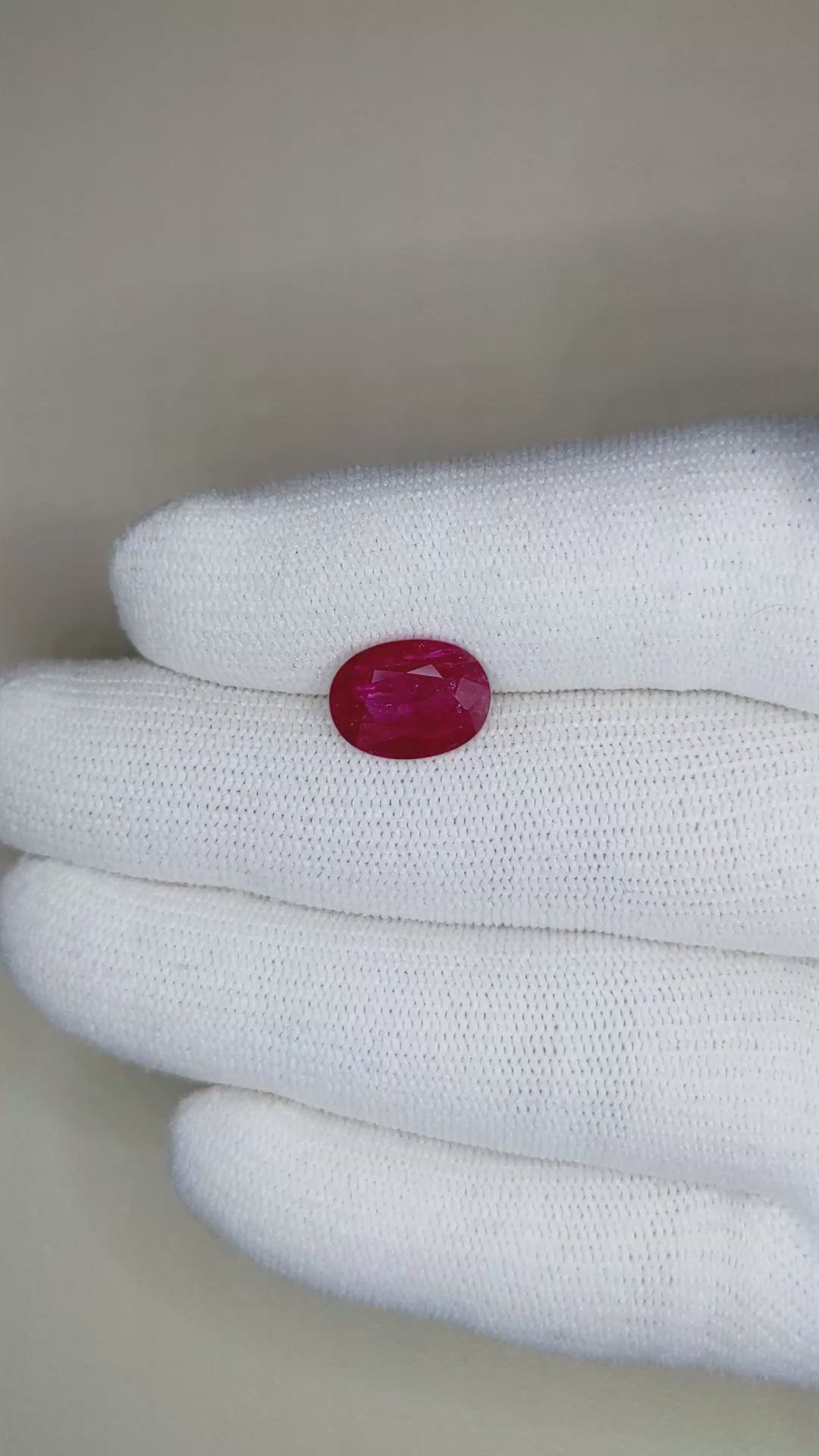 4.14 Ct. Ruby from Mozambique Size Video
