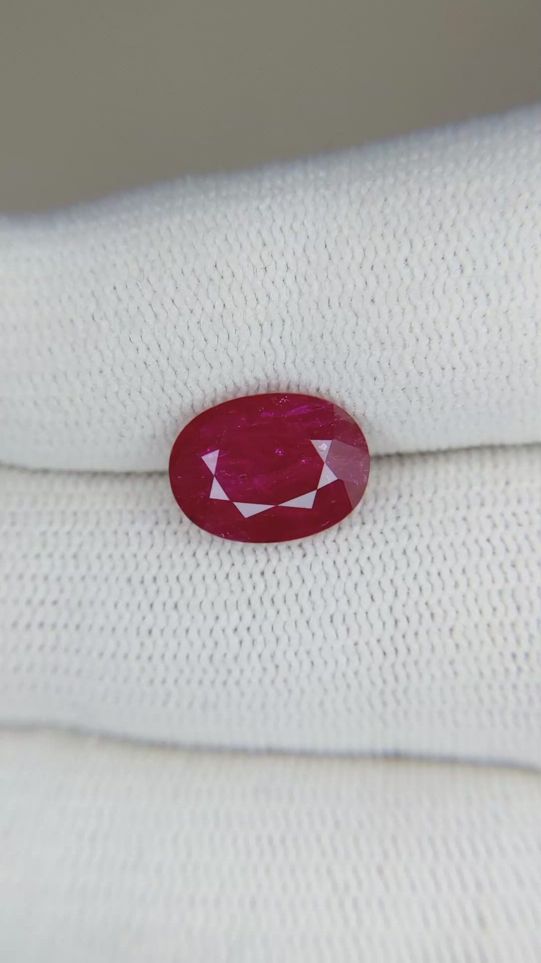 4.14 Ct. Ruby from Mozambique Size Video