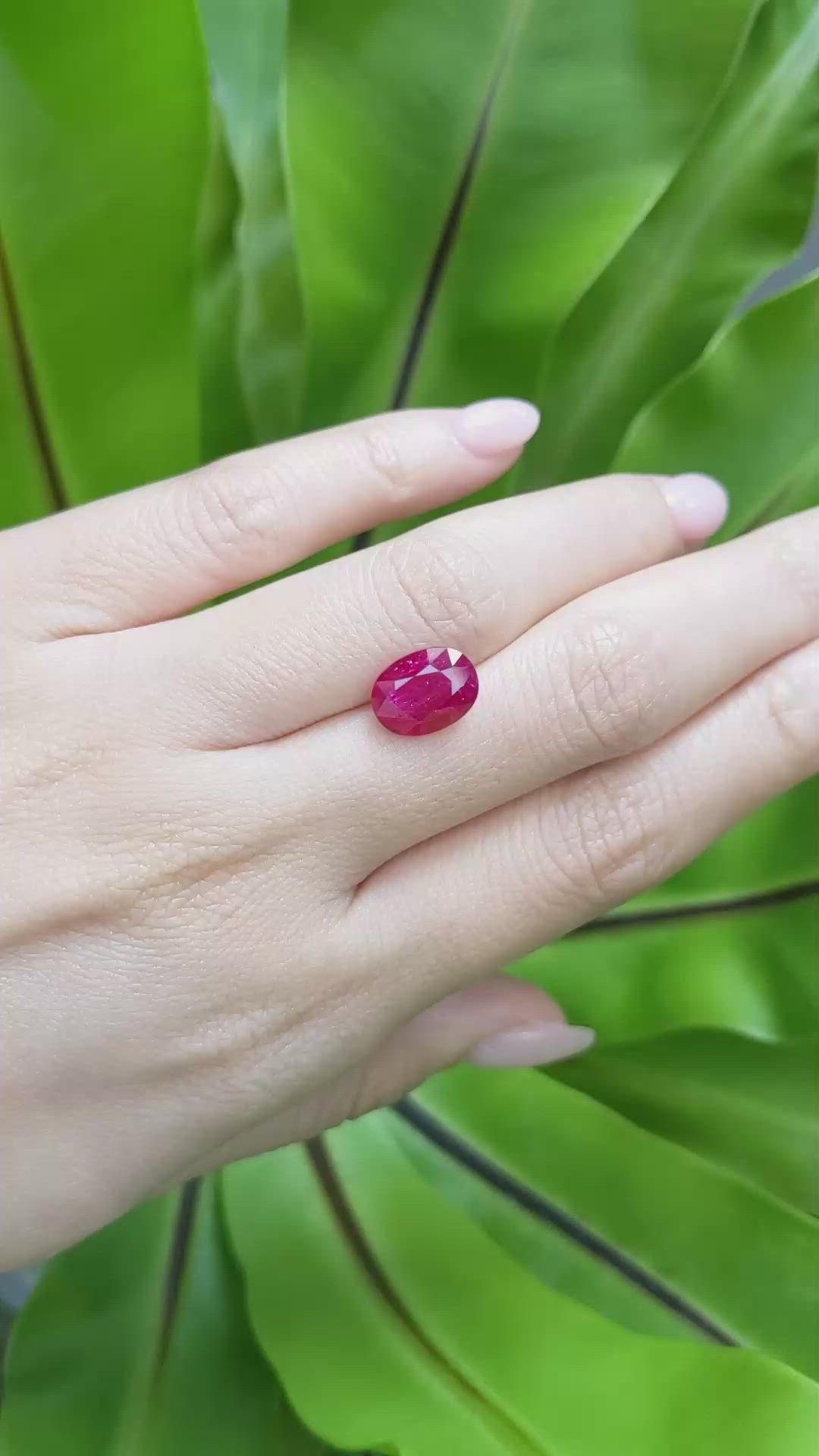 4.14 Ct. Ruby from Mozambique Size Video