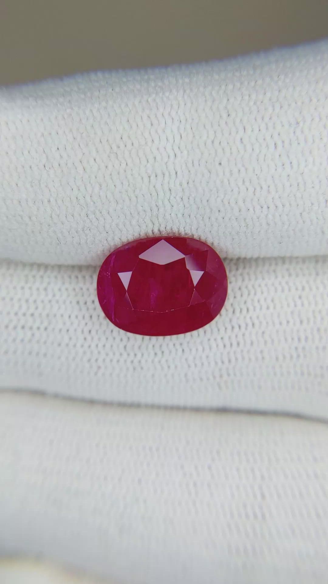 5.03 Ct. Ruby from Mozambique Size Video