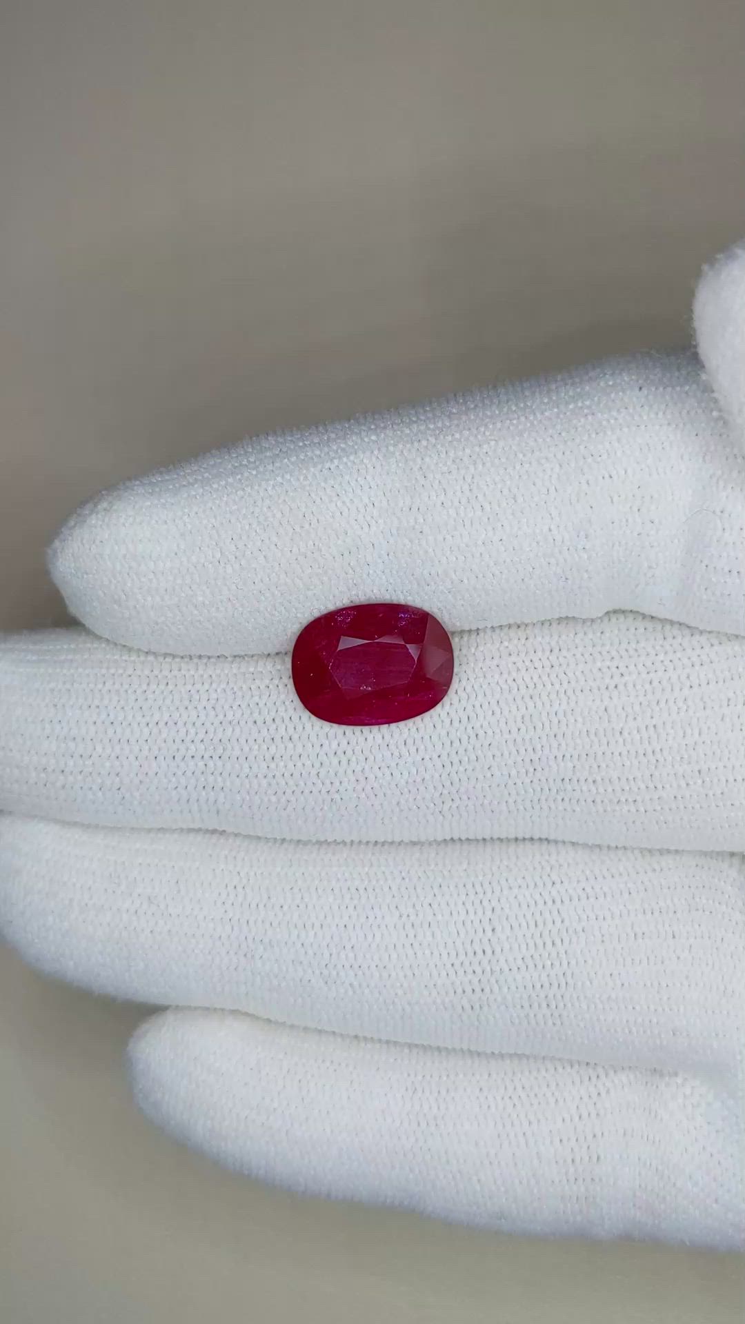 3.94 Ct. Ruby from Mozambique Size Video