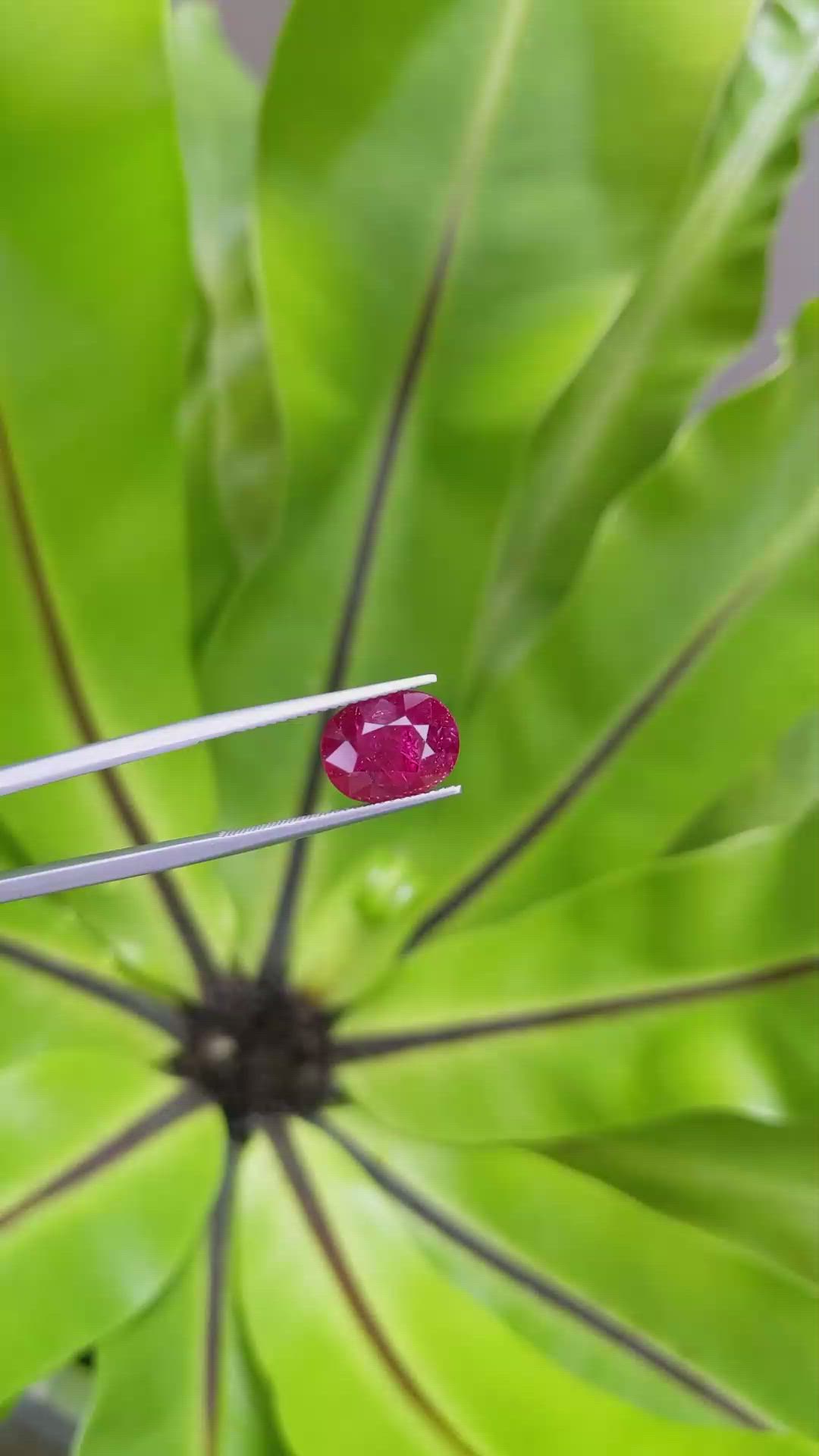 4.35 Ct. Ruby from Mozambique Size Video
