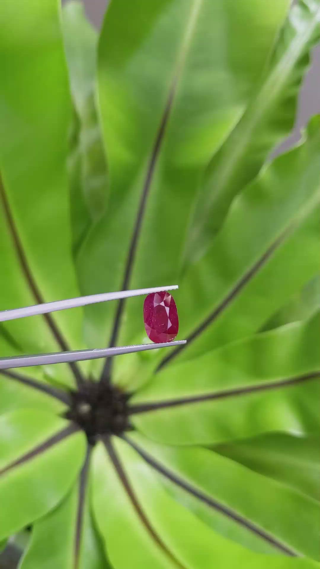 3.03 Ct. Ruby from Mozambique Size Video