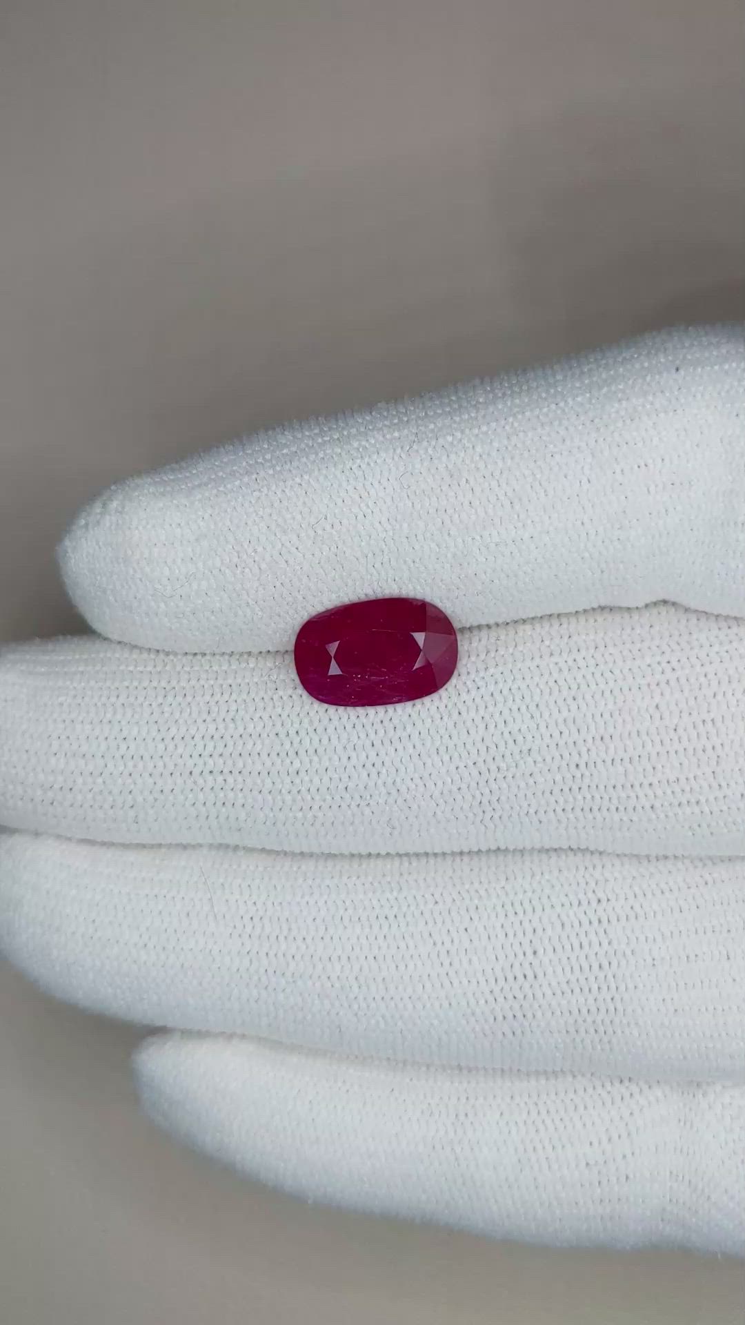 3.03 Ct. Ruby from Mozambique Size Video
