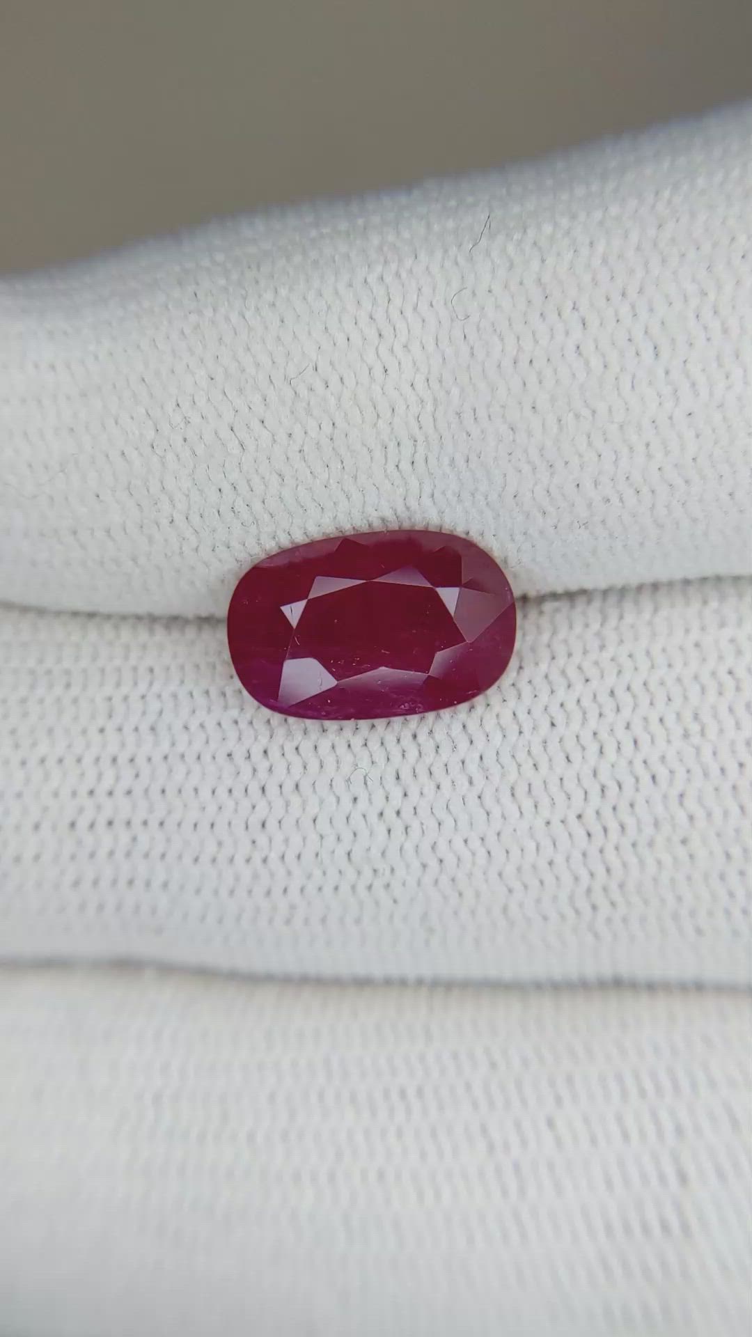 3.03 Ct. Ruby from Mozambique Size Video