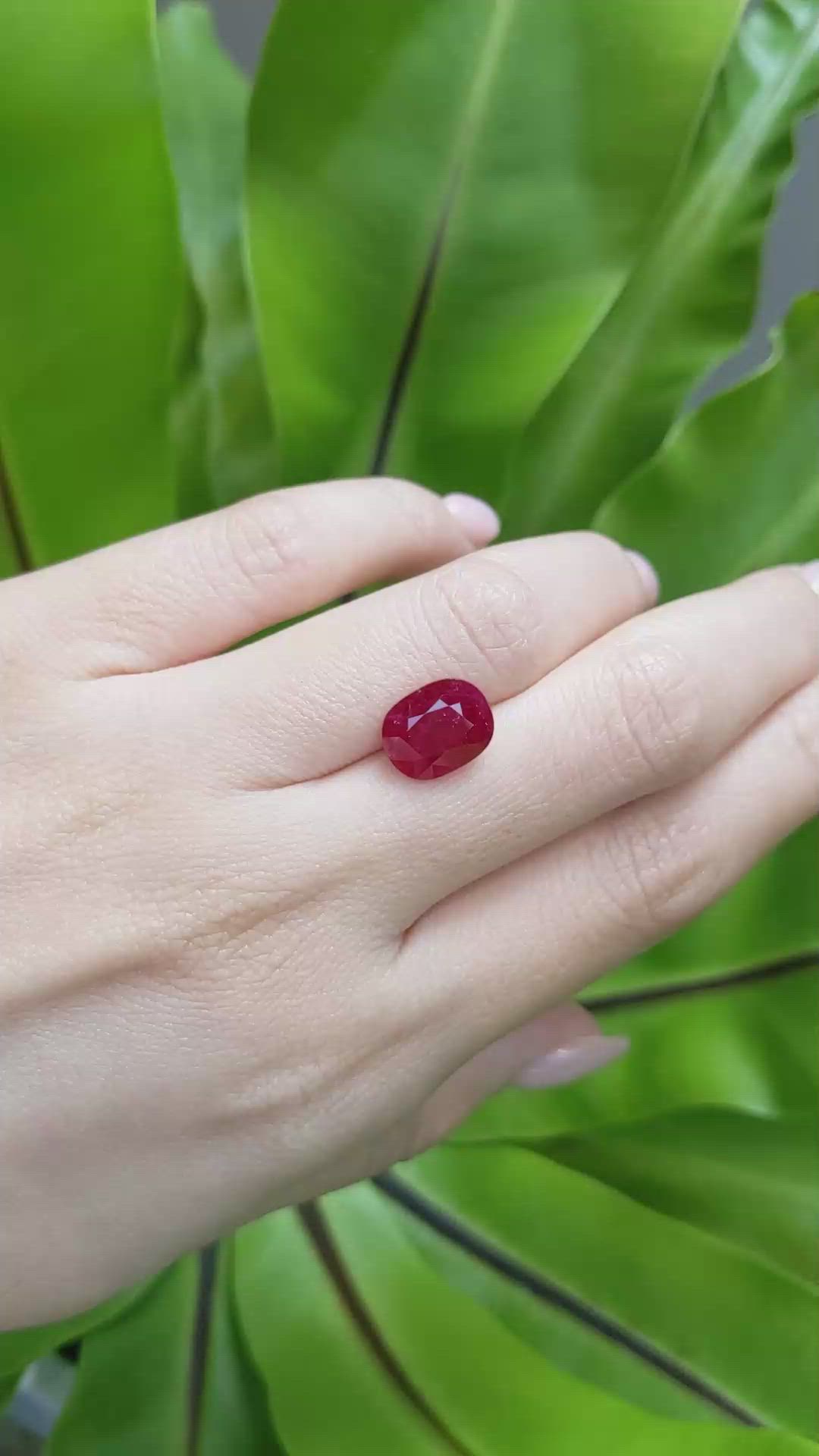 4.62 Ct. Ruby from Mozambique Size Video