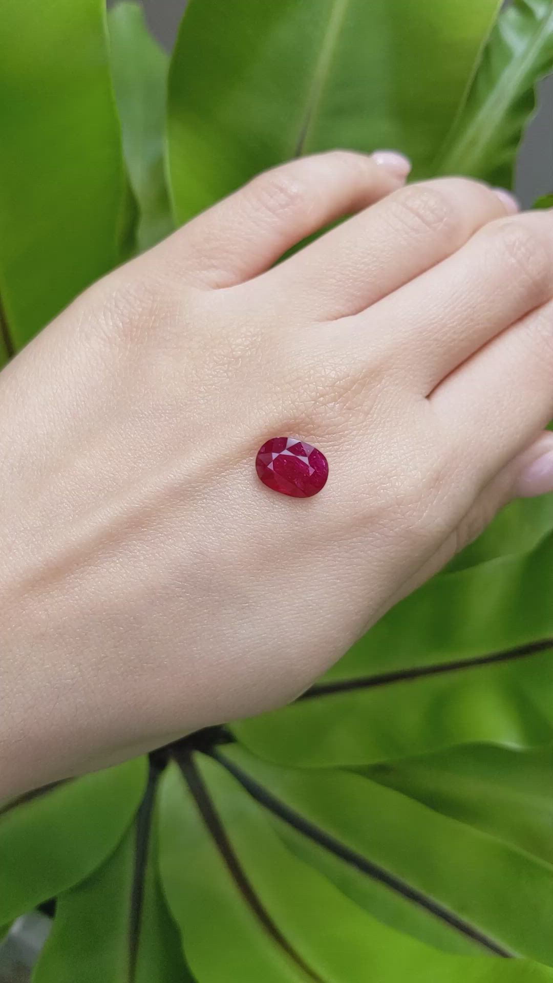 3.29 Ct. Ruby from Mozambique Size Video