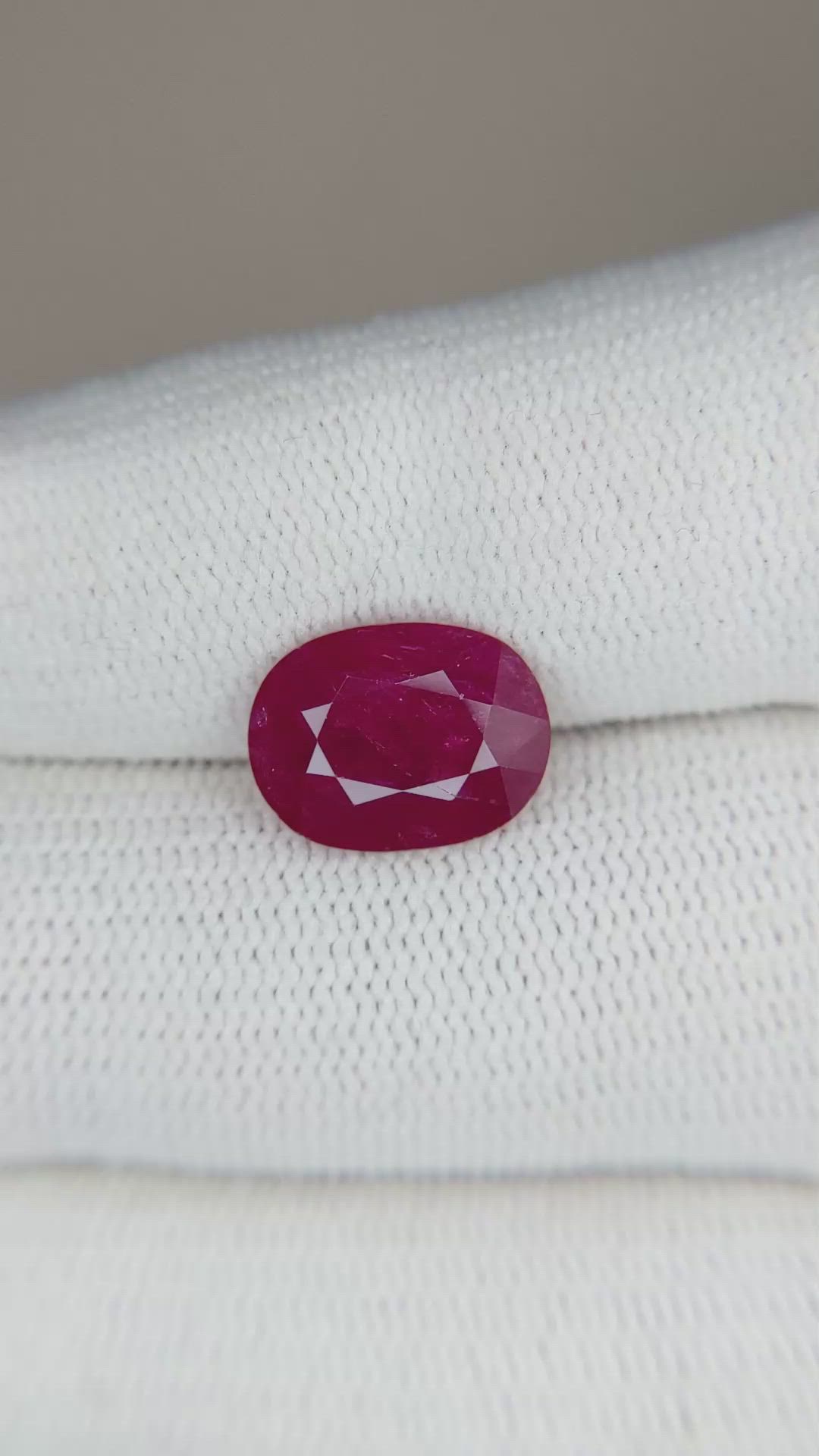 3.29 Ct. Ruby from Mozambique Size Video