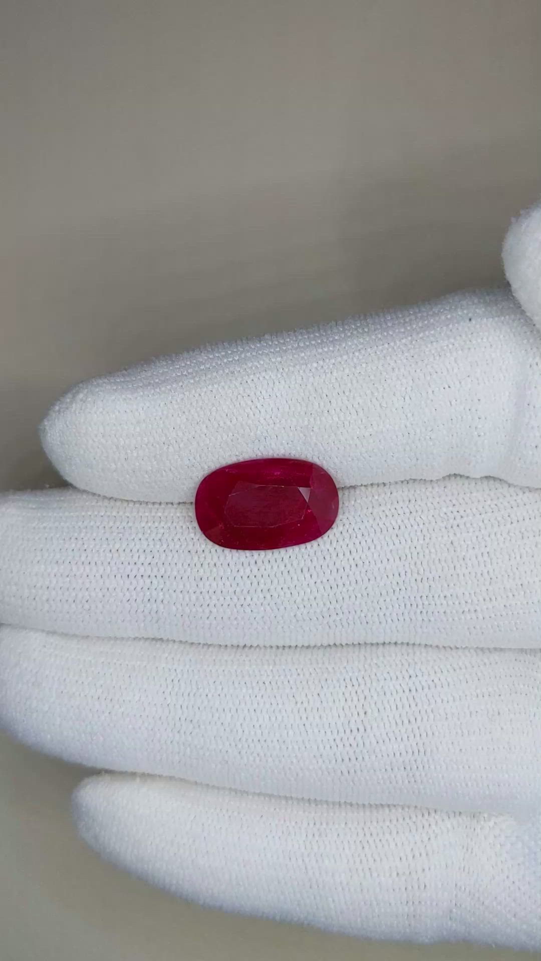 6.18 Ct. Ruby from Mozambique Size Video