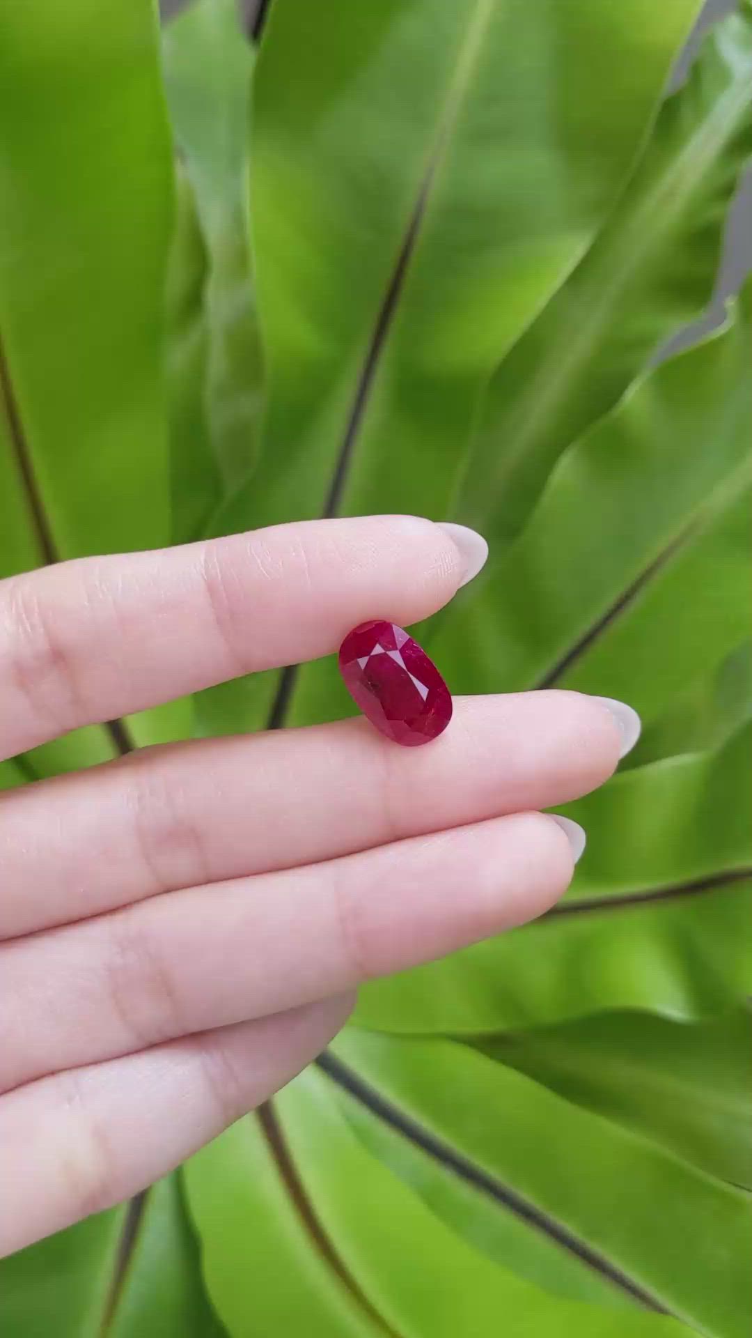 6.18 Ct. Ruby from Mozambique Size Video