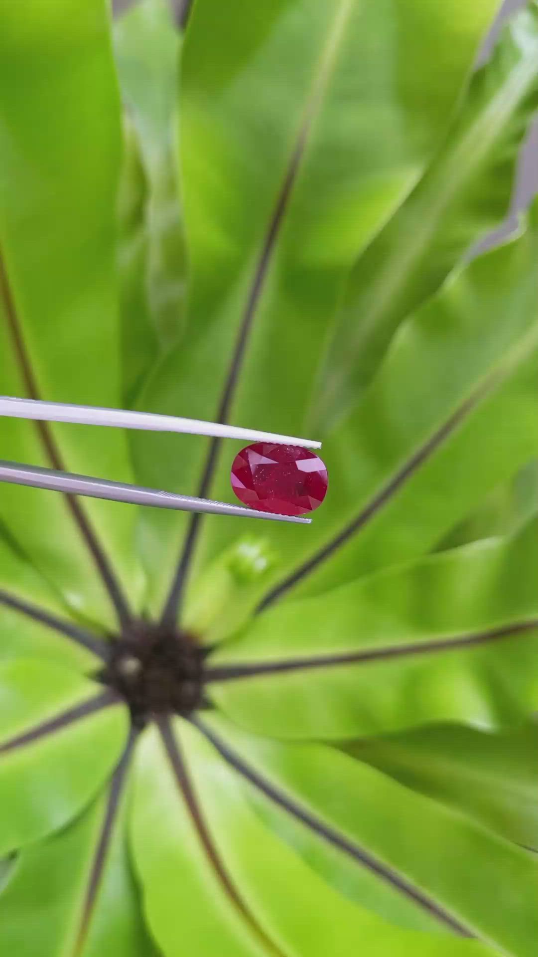 4.92 Ct. Ruby from Mozambique Size Video