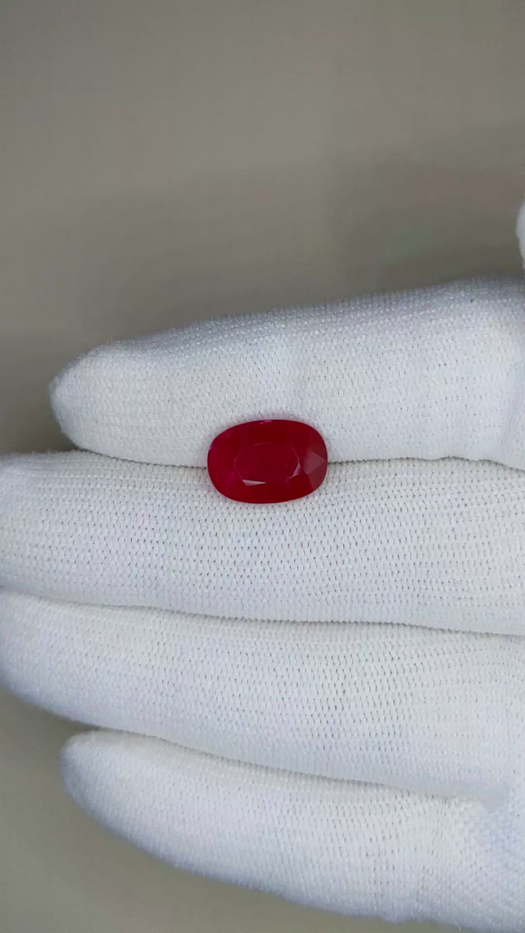 5.40 Ct. Ruby from Mozambique Size Video