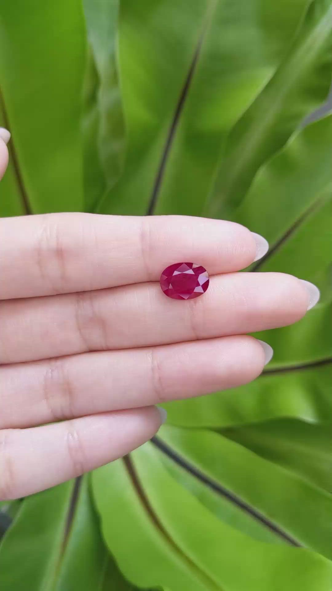 3.40 Ct. Ruby from Mozambique Size Video