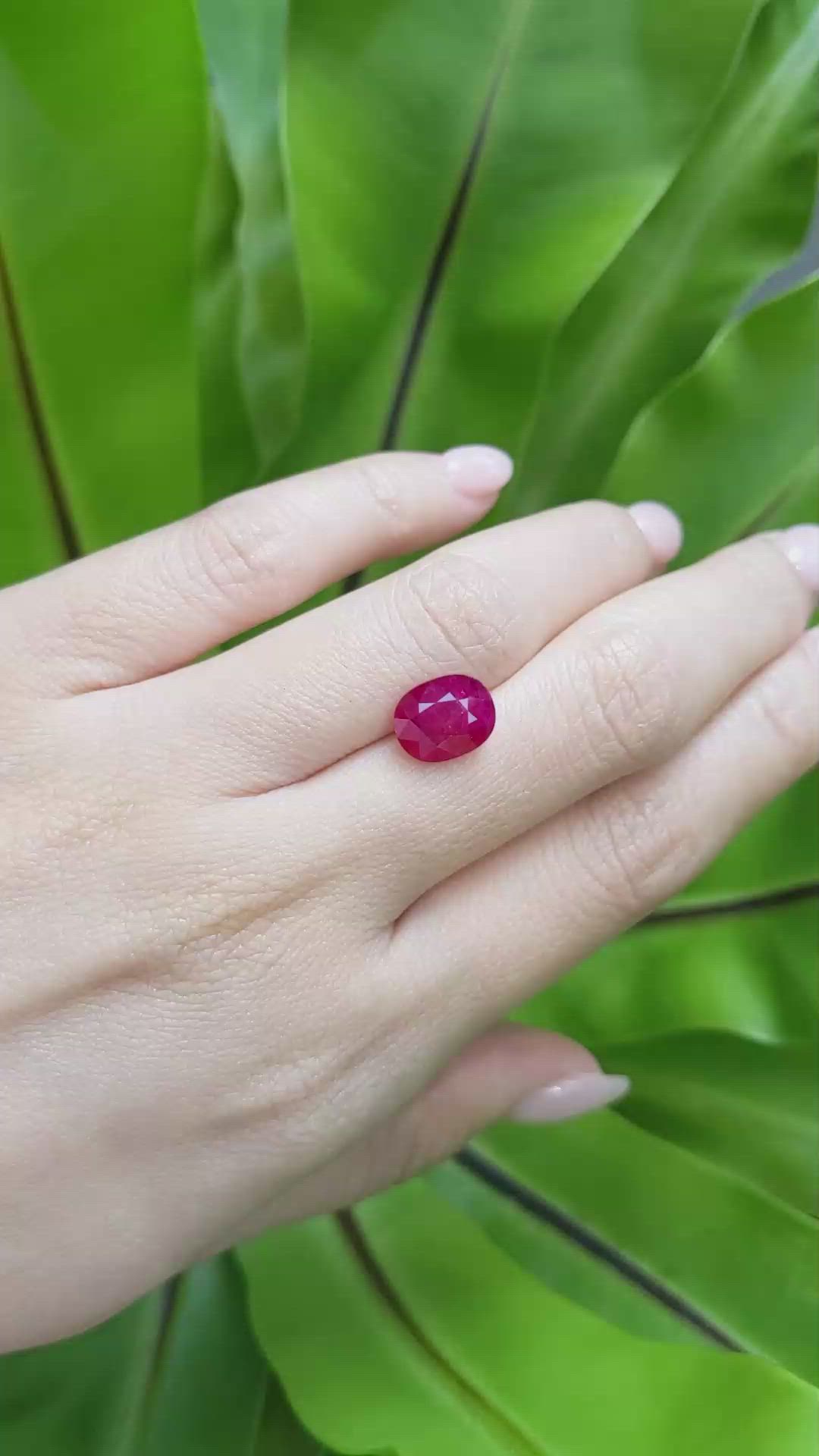 4.18 Ct. Ruby from Mozambique Size Video