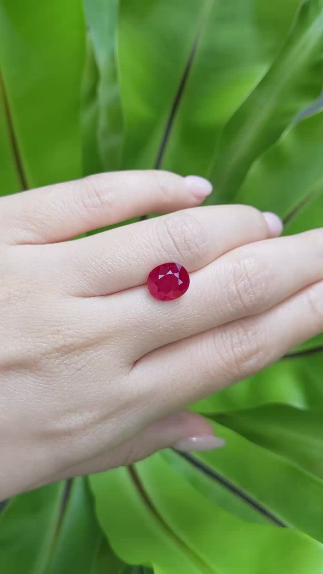 3.63 Ct. Ruby from Mozambique Size Video