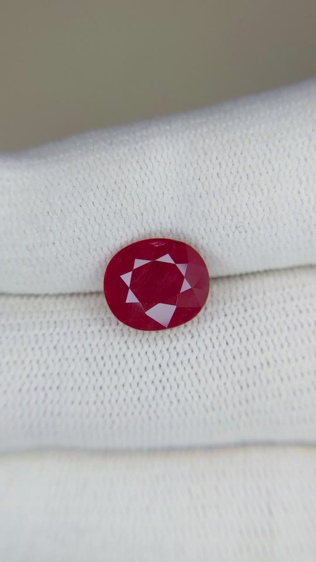 3.63 Ct. Ruby from Mozambique Size Video