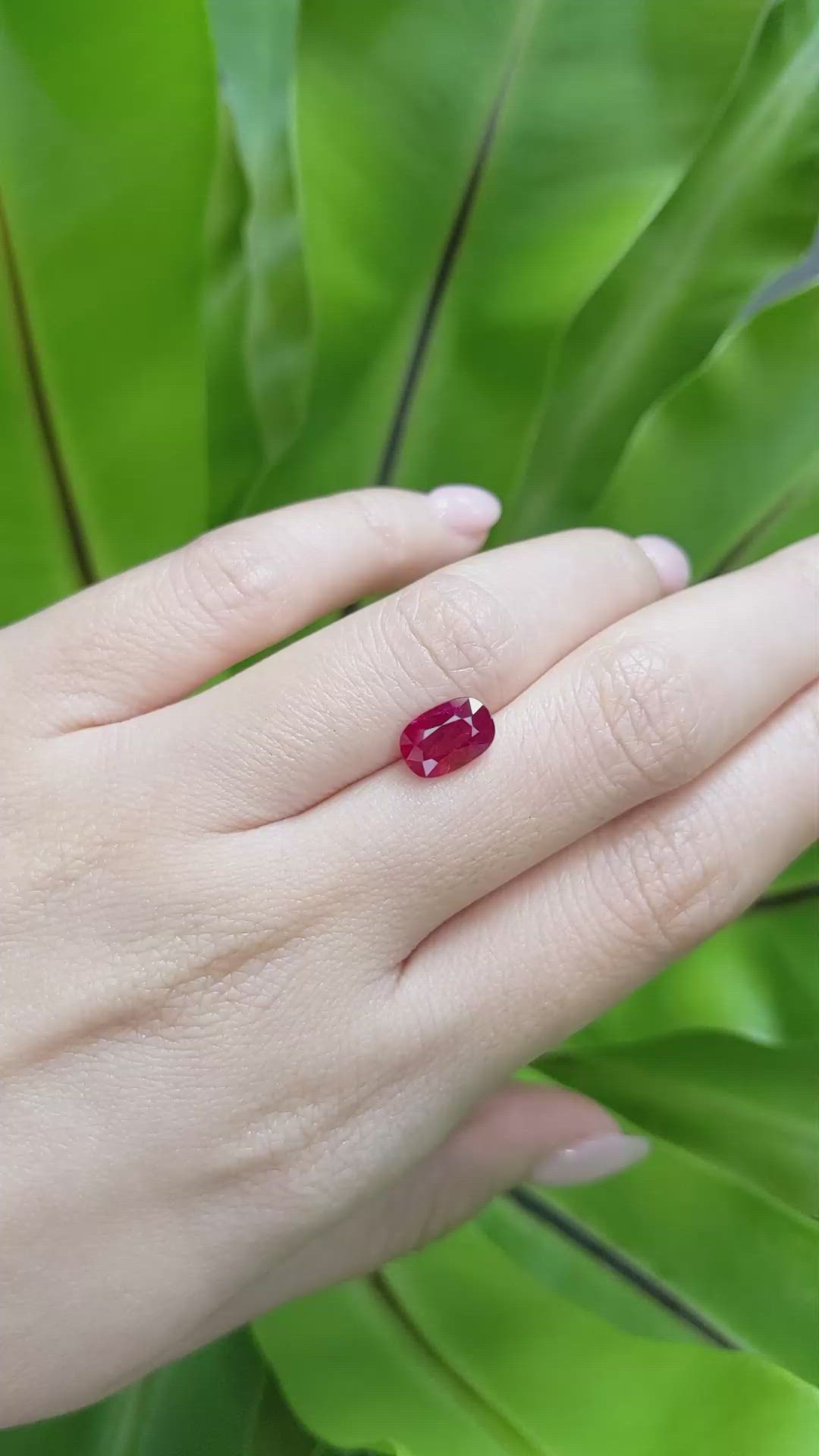 2.18 Ct. Ruby from Mozambique Size Video