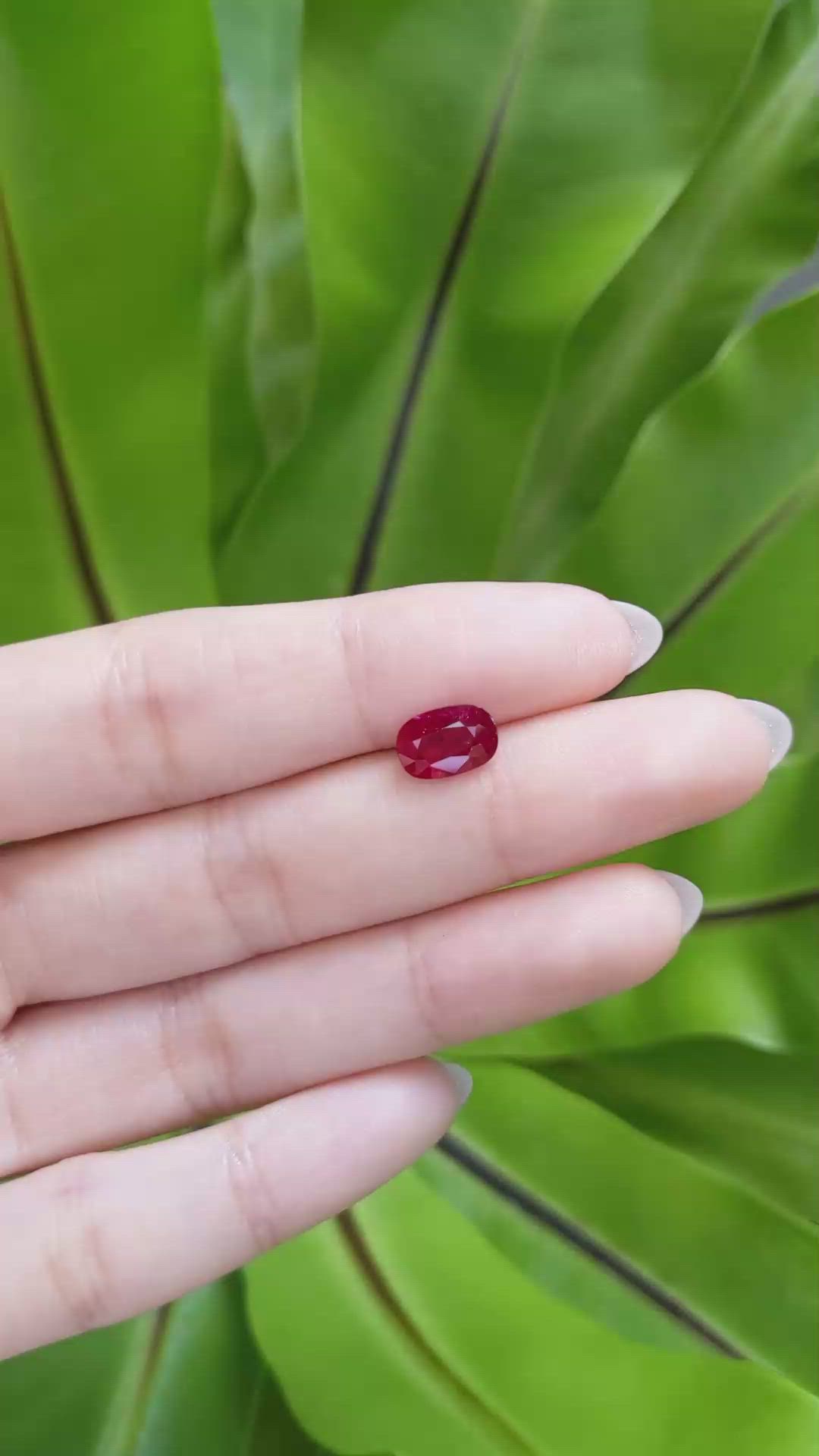 2.18 Ct. Ruby from Mozambique Size Video